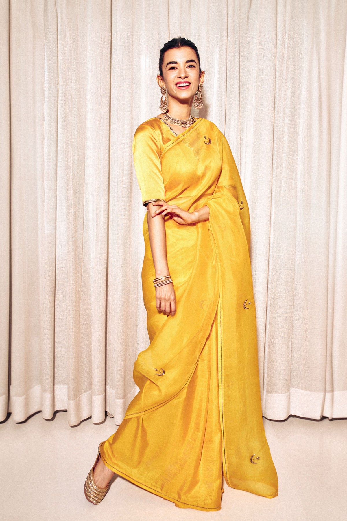 Purvai Saree in Yellow