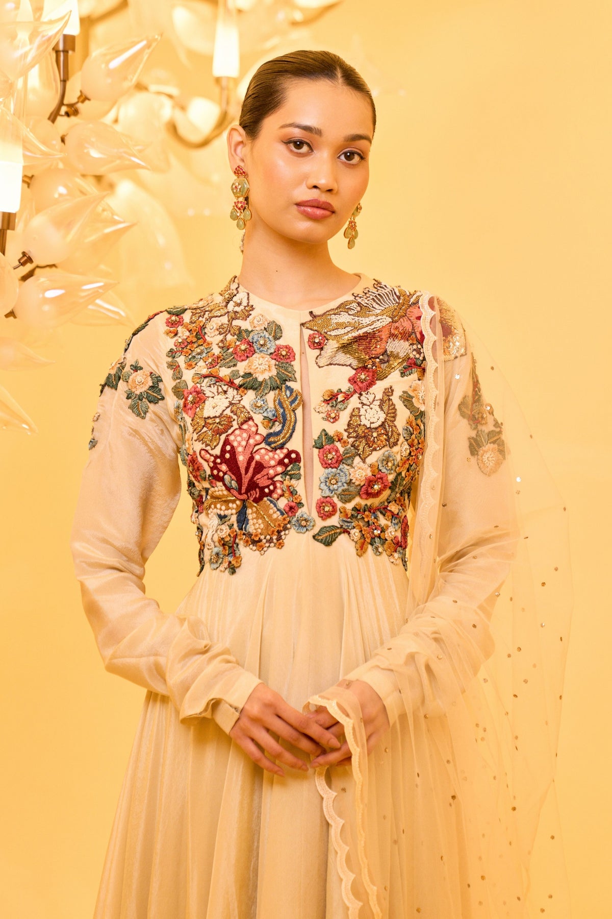 Floral Anarkali Set