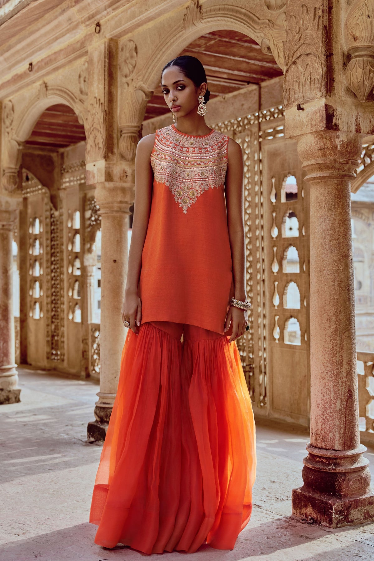 Kesariya Sharara Set