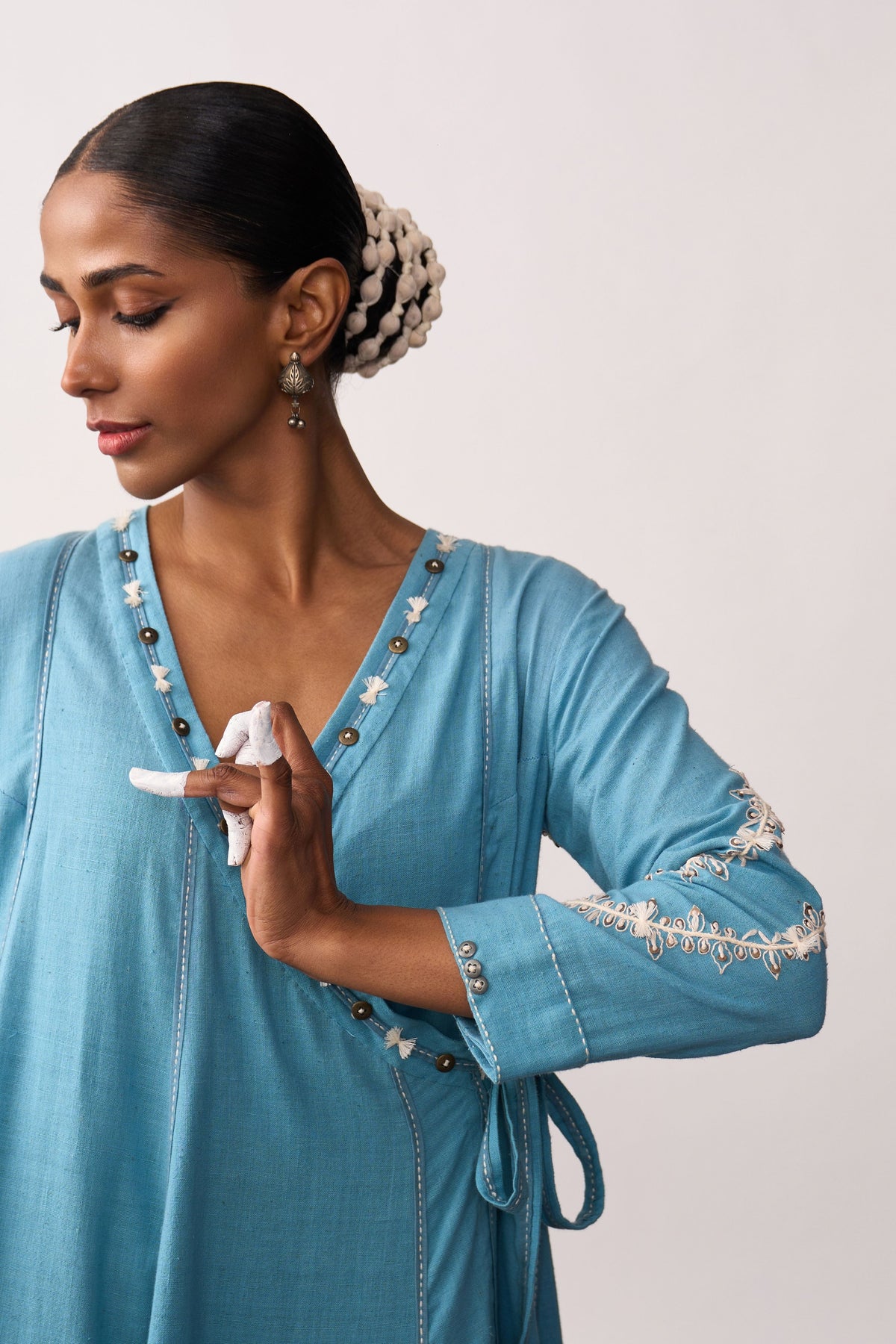 Hansa Blue Kurta With Pants