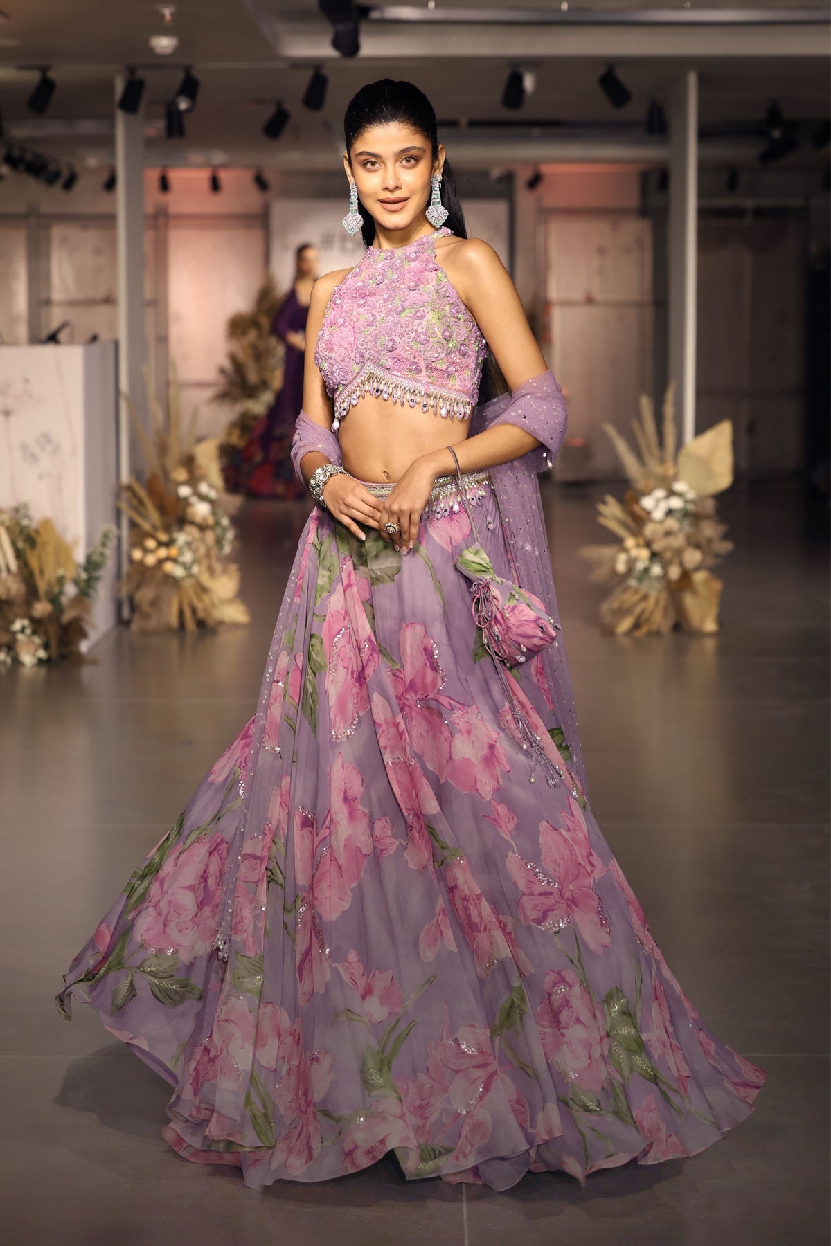 The Mystical Lilacs Lehenga