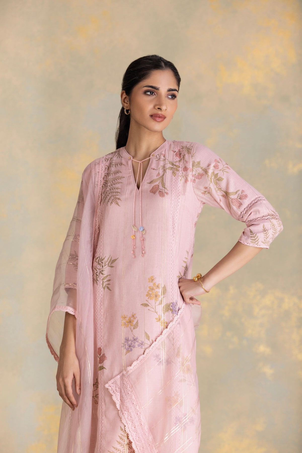 Blush Botanique Kurta Pant Set