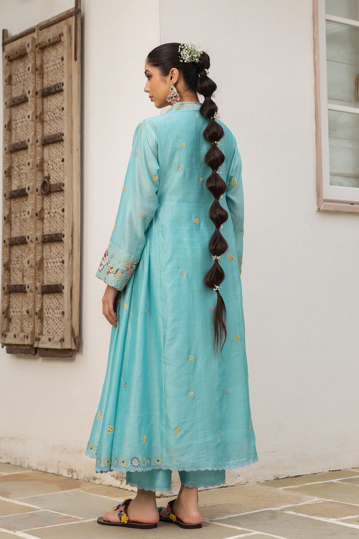 Gulzar Blue Kalidaar Set