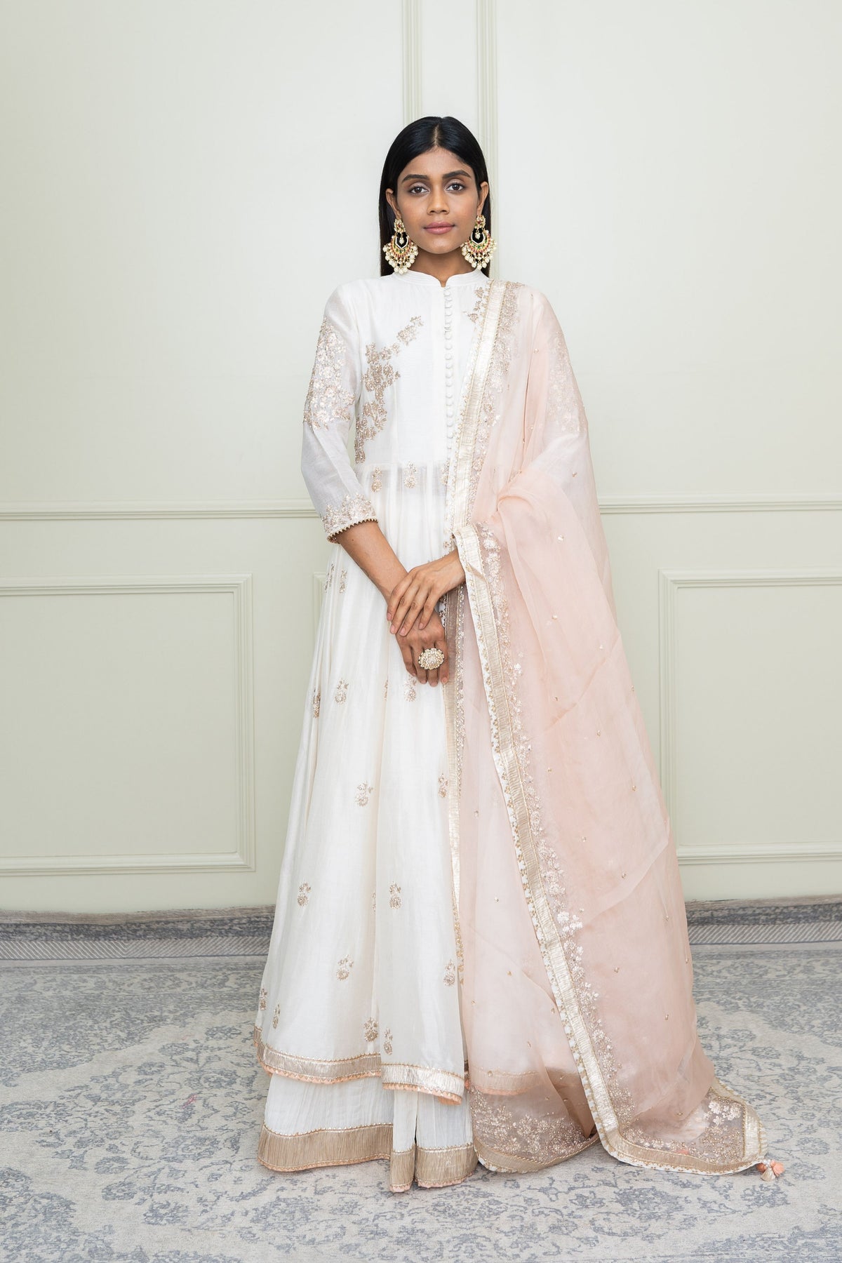 Daisy ivory- taveshi anarkali set