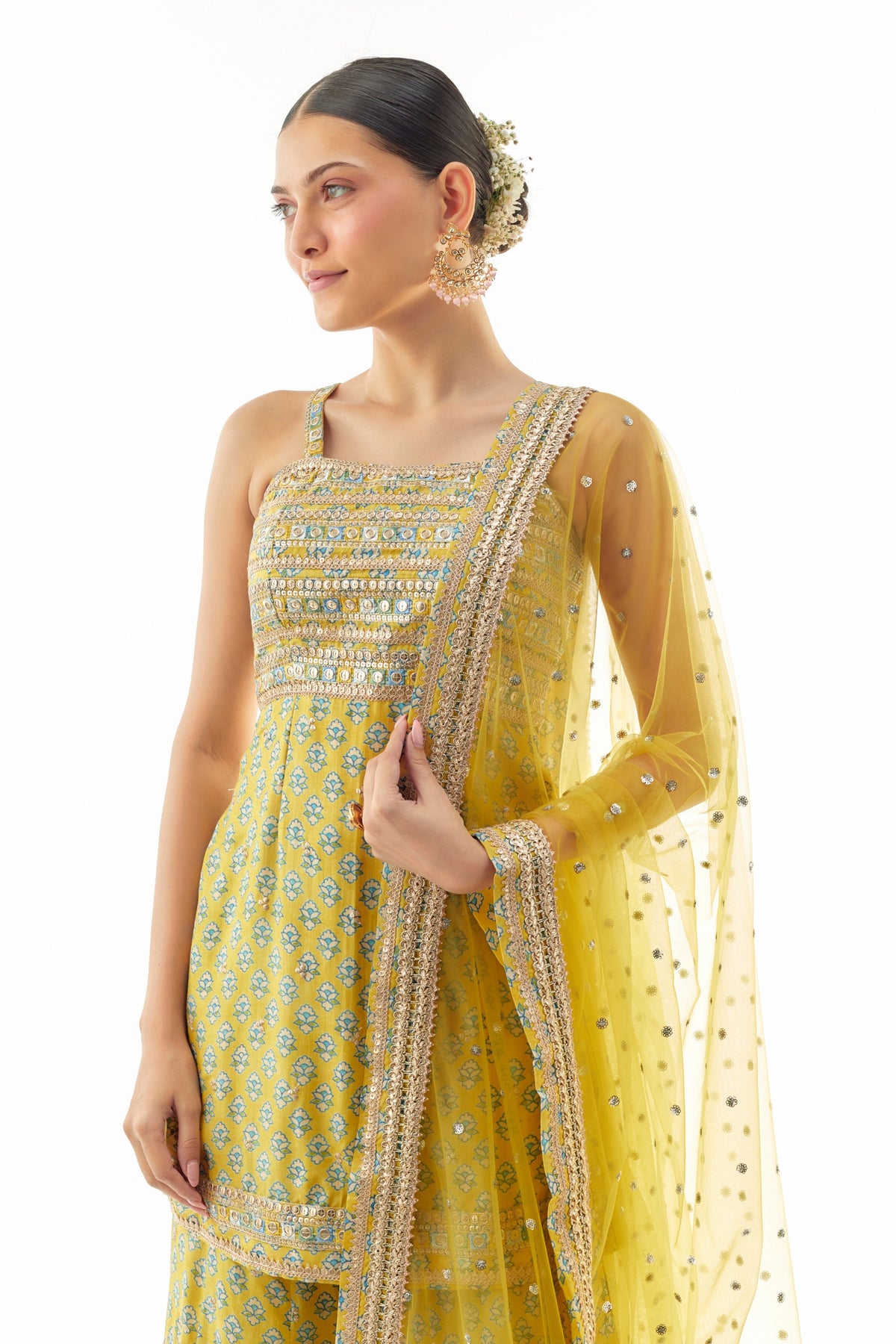 Yellow Nitya Sharara Set