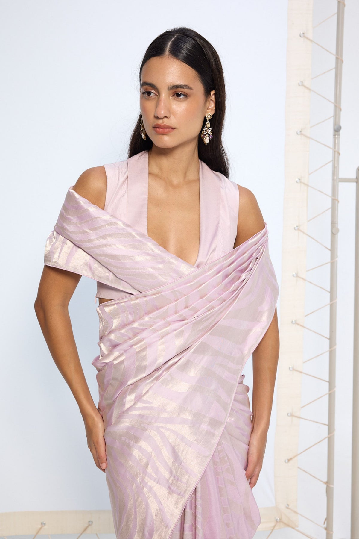 Handwoven Lilac Silk Saree