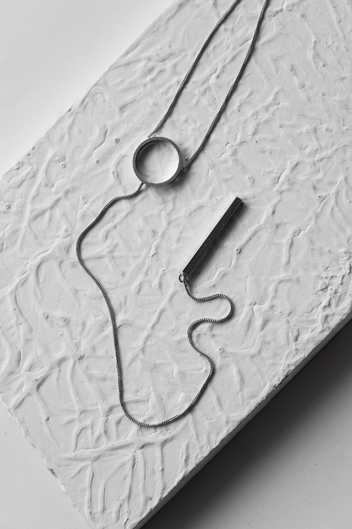 Drop Me A Line Silver Necklace