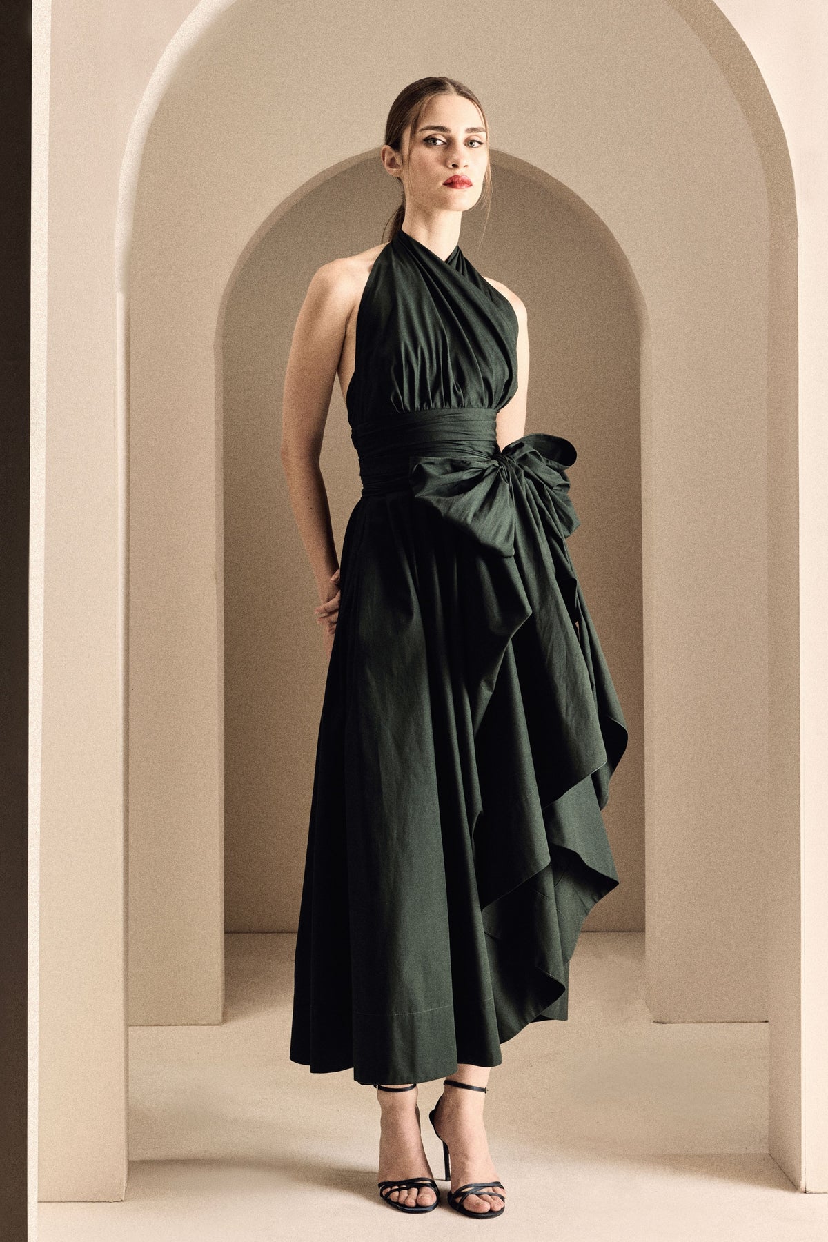 Halter Neck Midi Dress