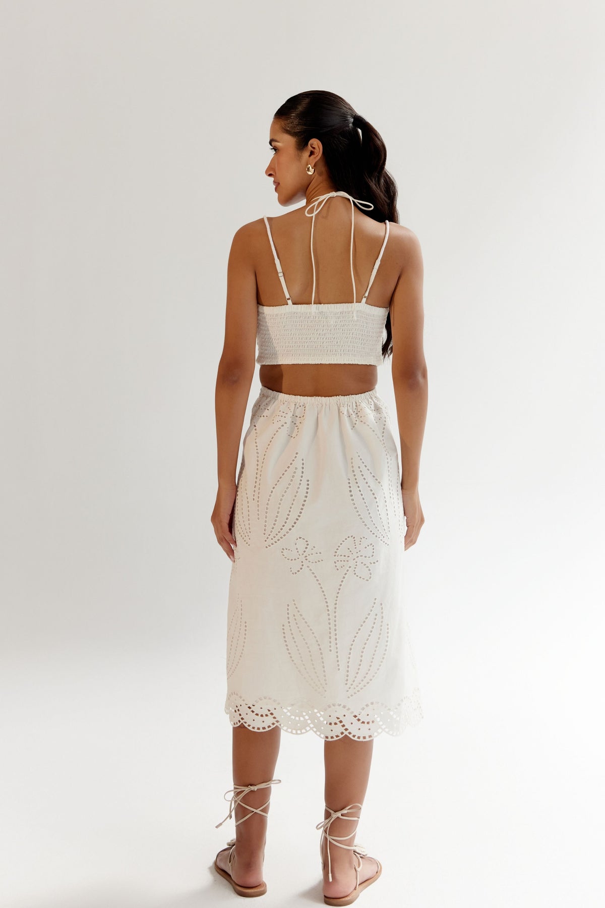 White Ariel Midi Dress