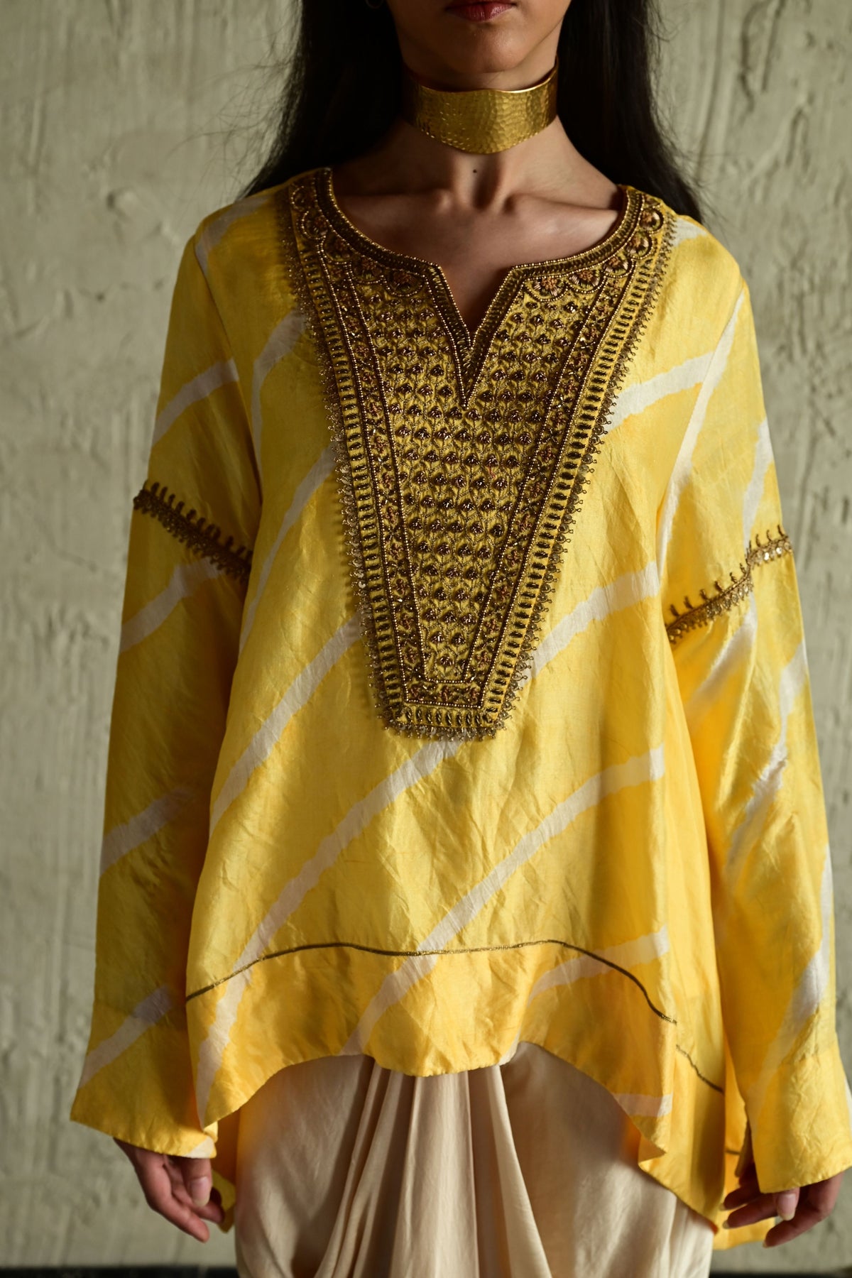 Yellow Leheriya Shabana Set