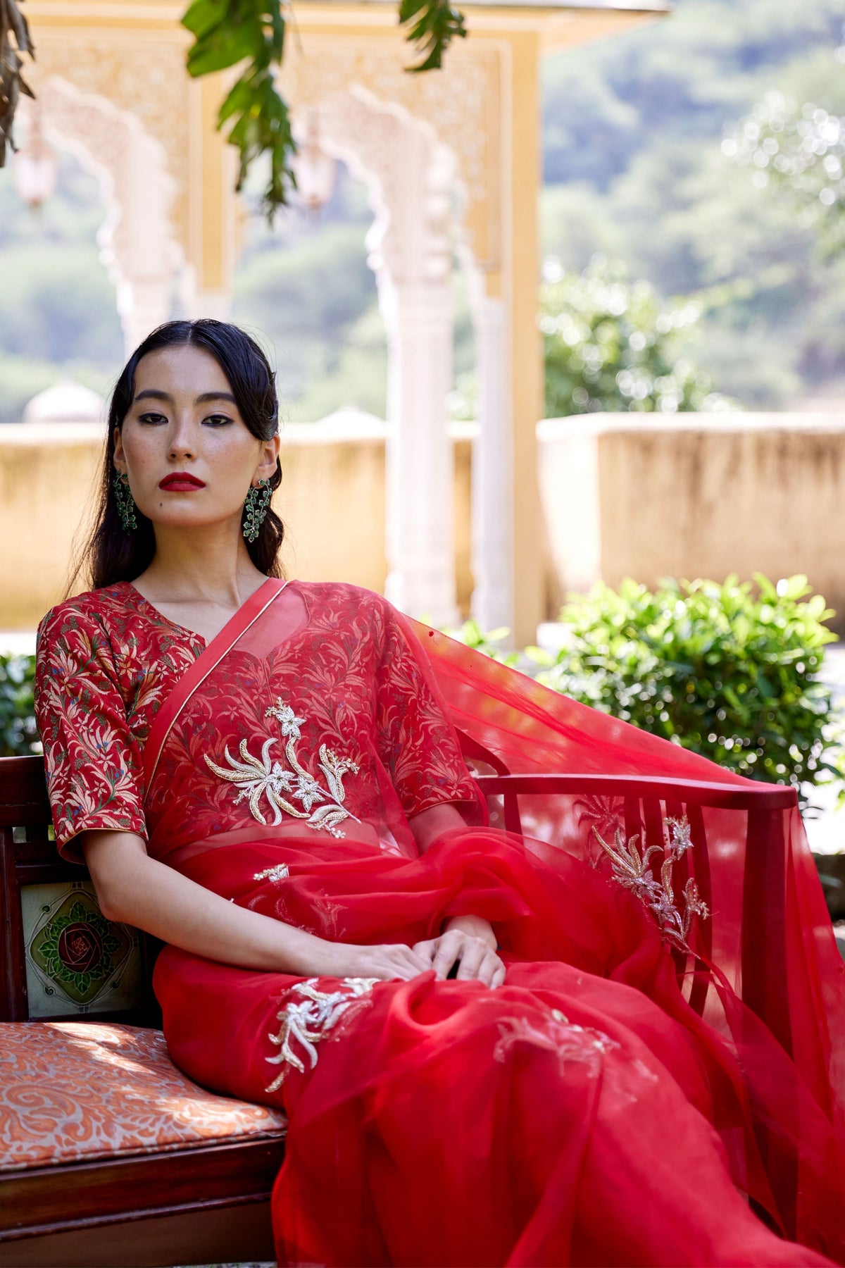 Akshara Red Saree