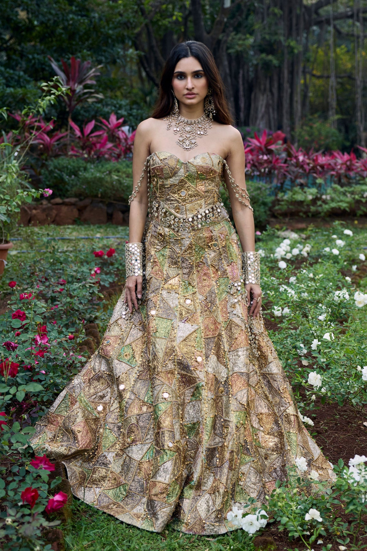 Gulnaar Gota Lehenga Set