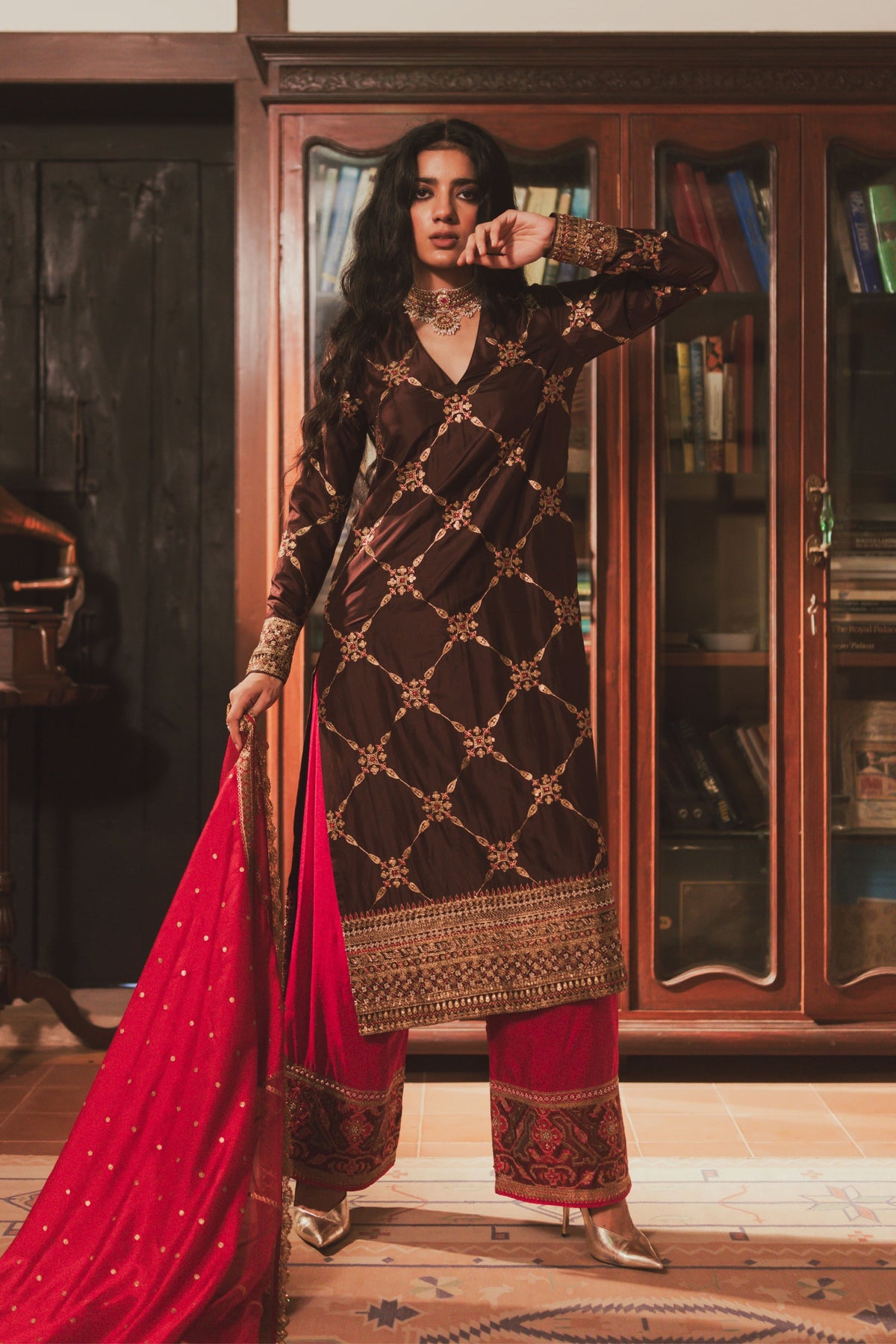 Sheetal Brown Kurta Set