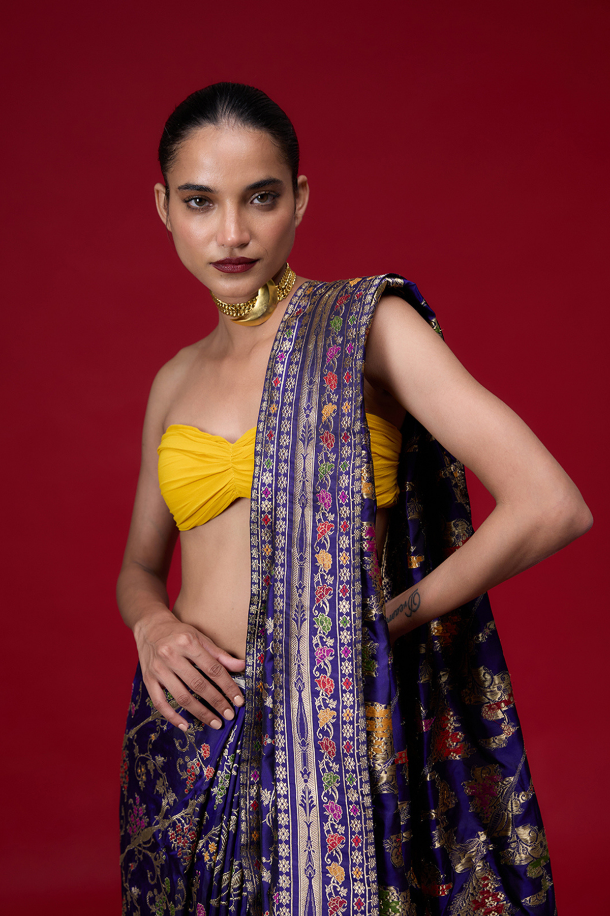 The Grape Goddess Saree