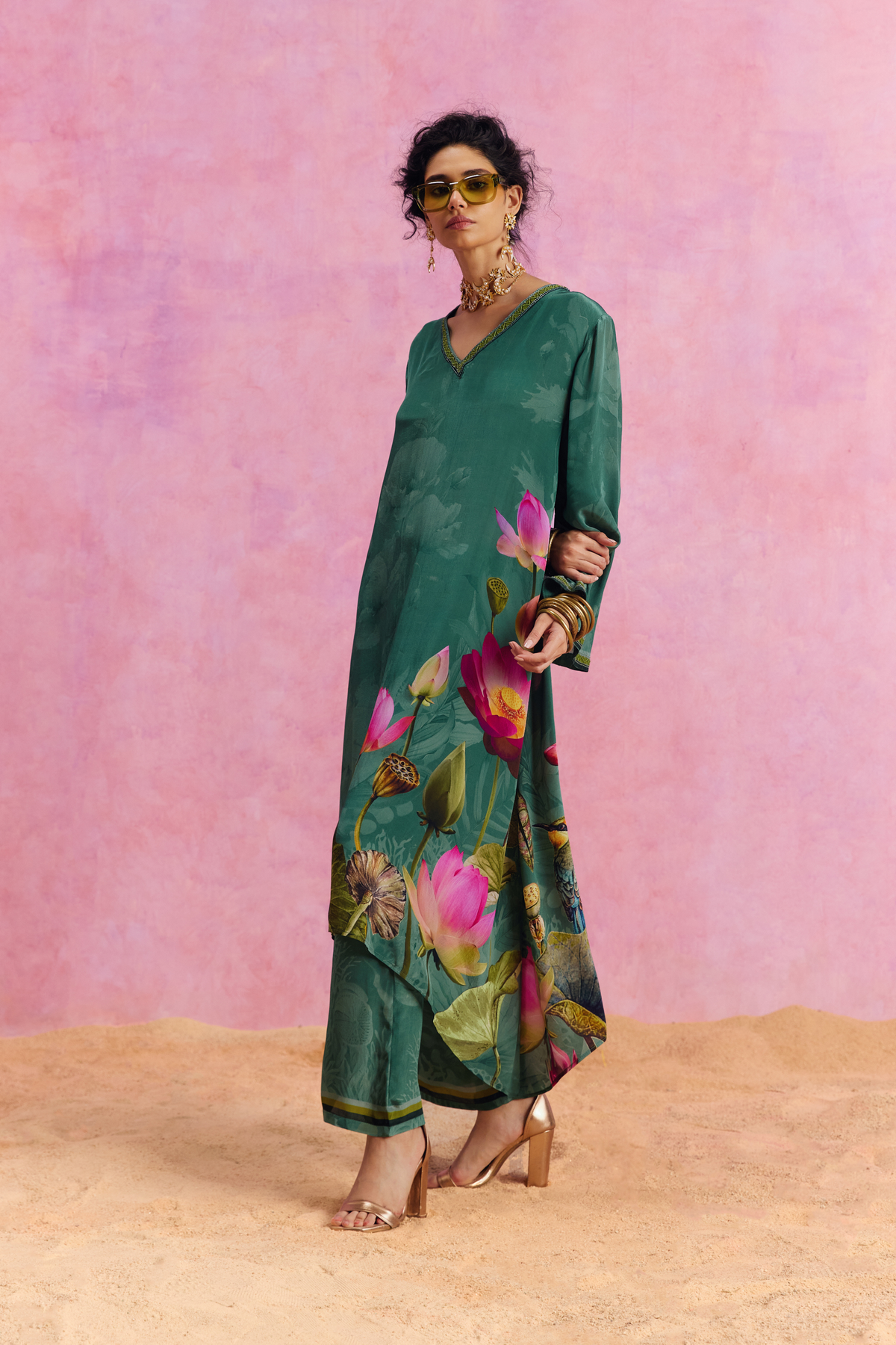 Green Luciana Kaftan Set