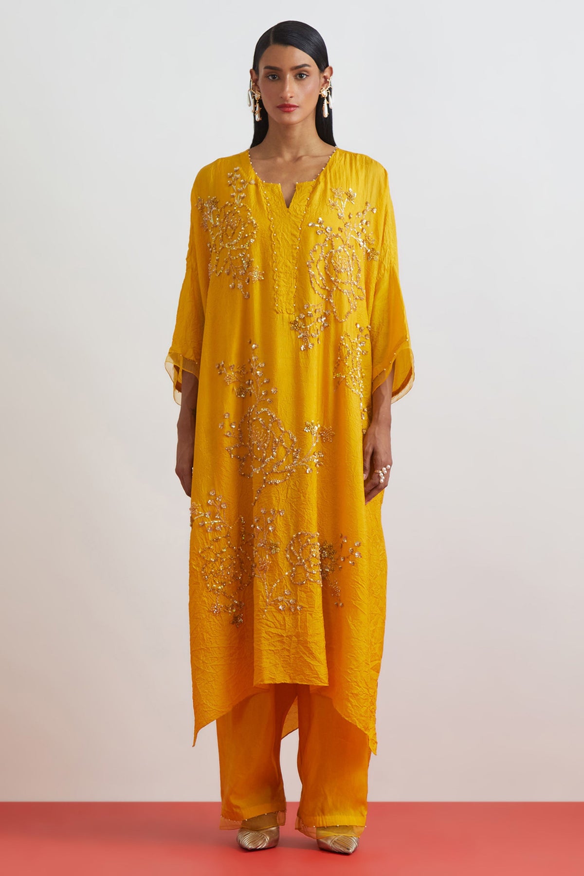 Amber Embroidered Kaftan Set