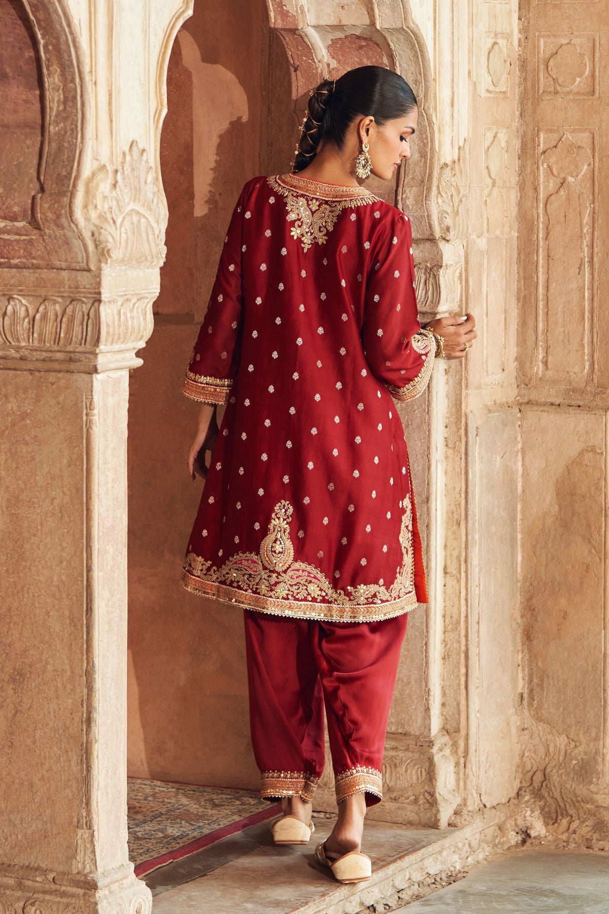 Mehwish Red Kurta Set