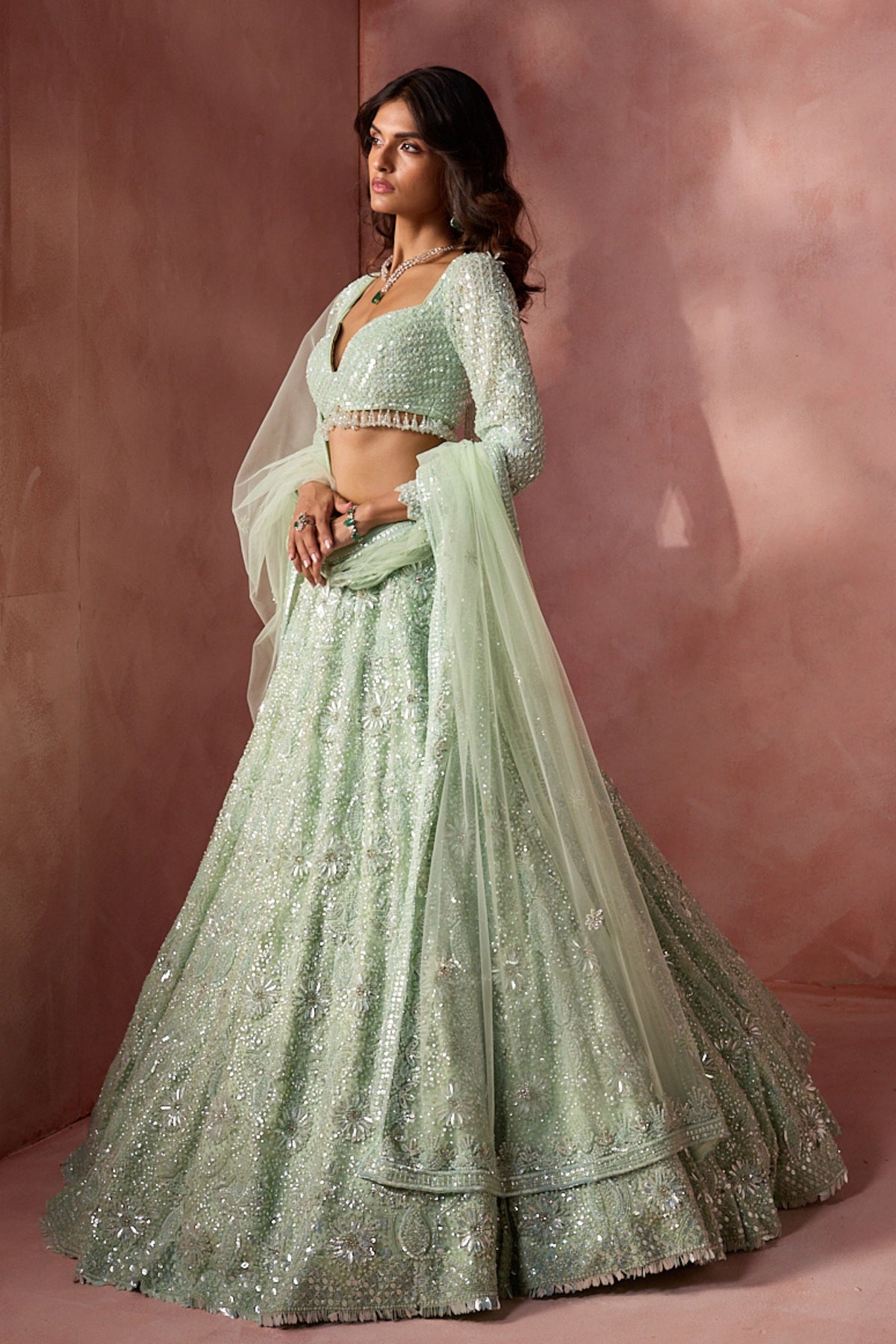 Sea Green Lehenga Set