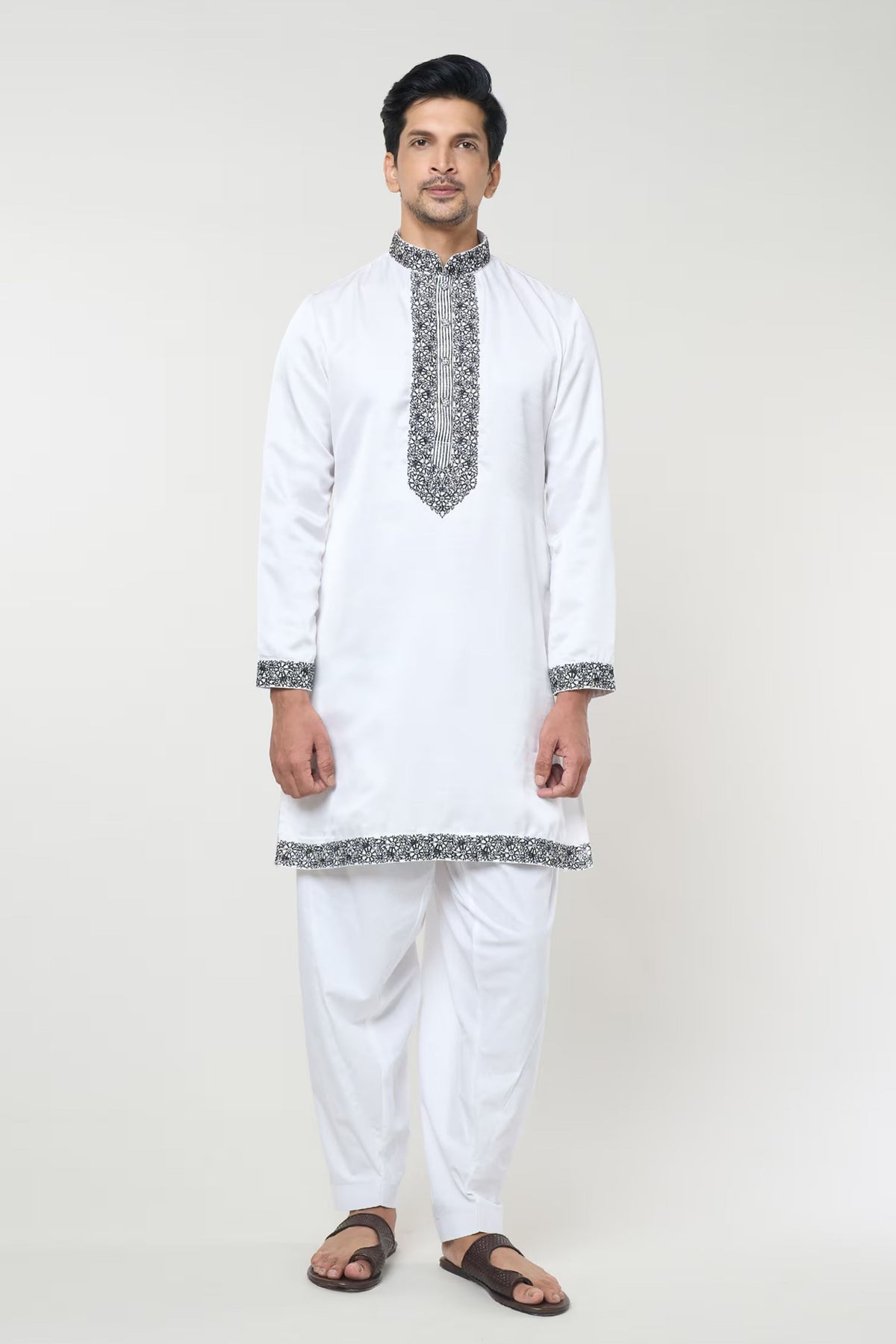 White Embroidred Kurta Set
