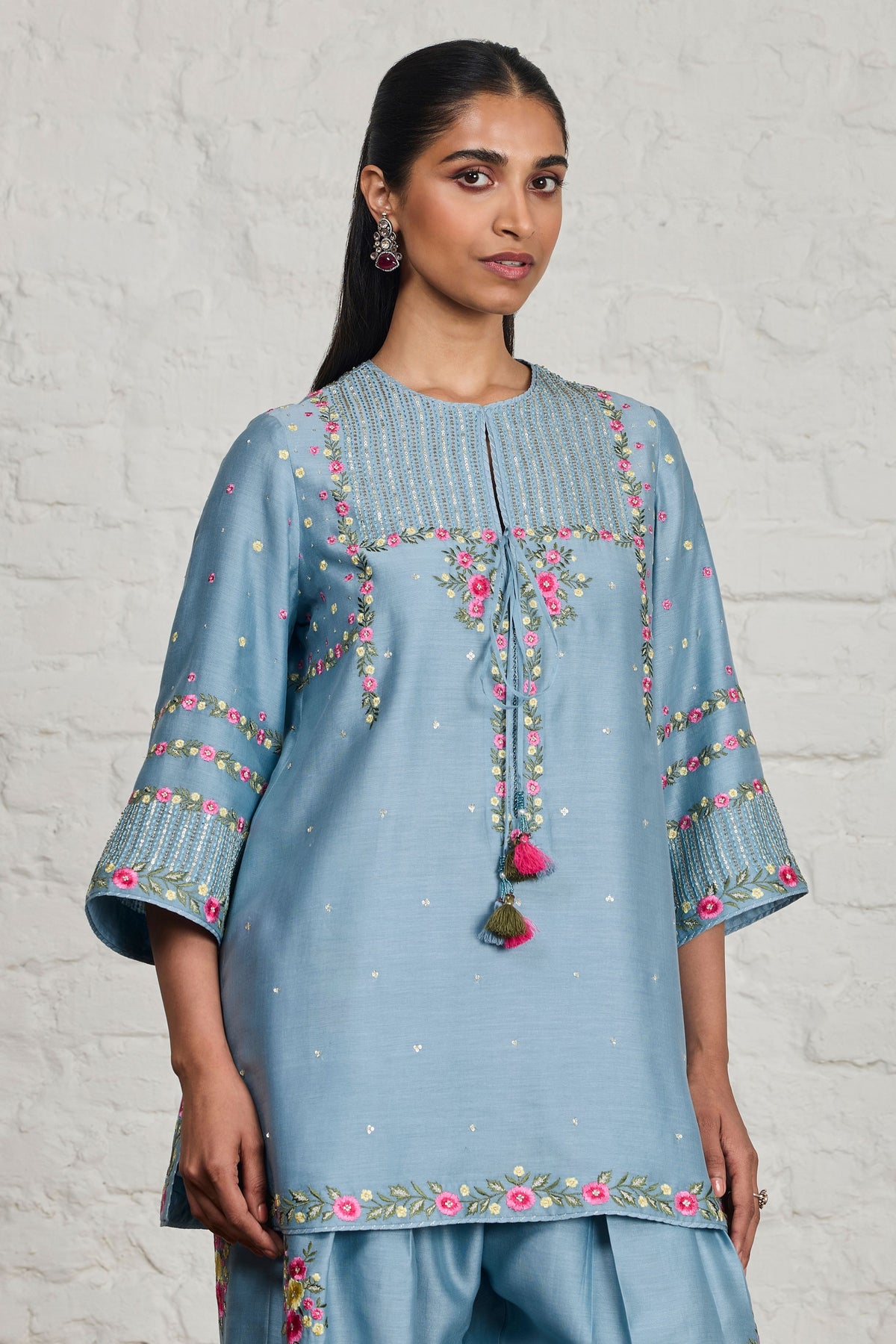 Annora Blue Short Kurta Set
