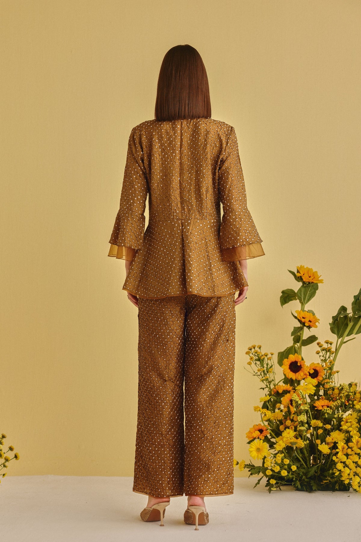 Mocha Bandhani Pants