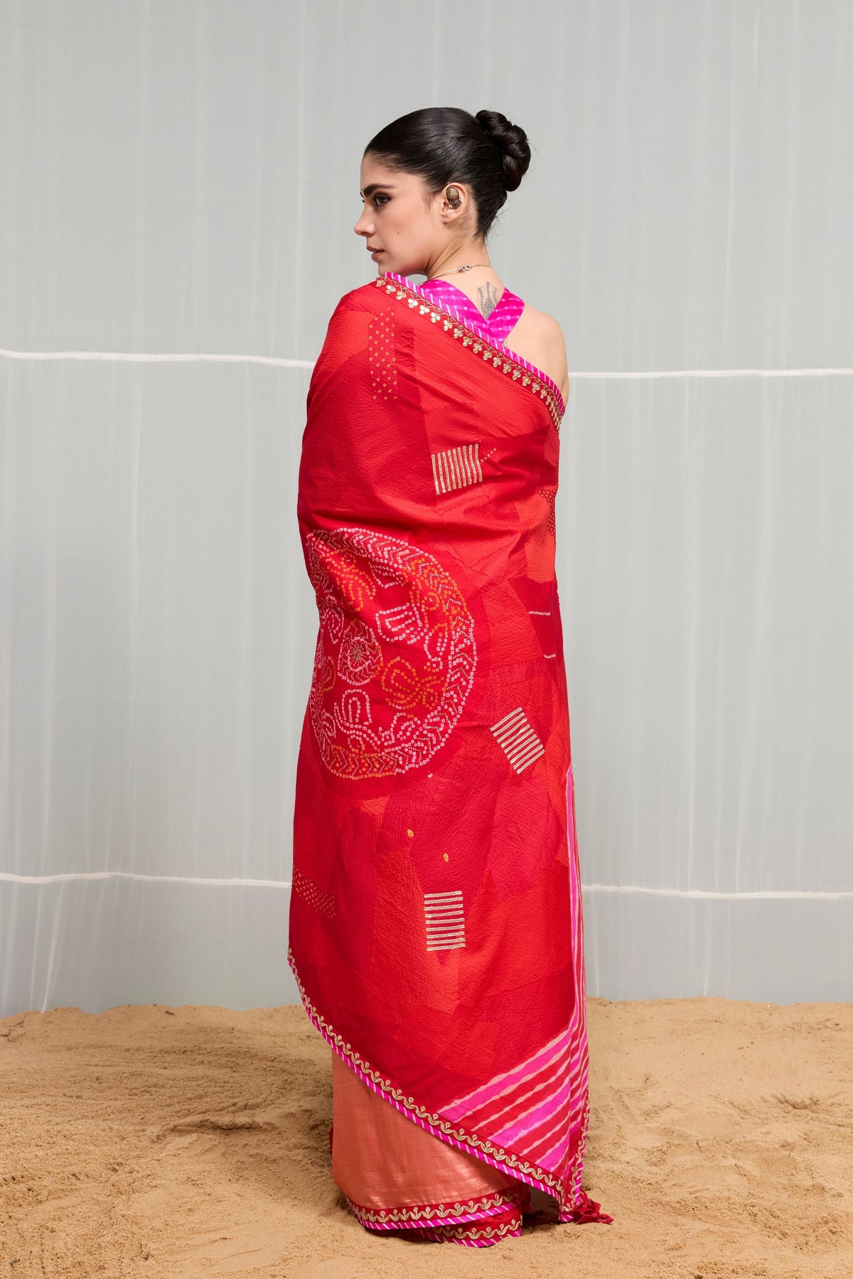 Bandhani Boond Saree