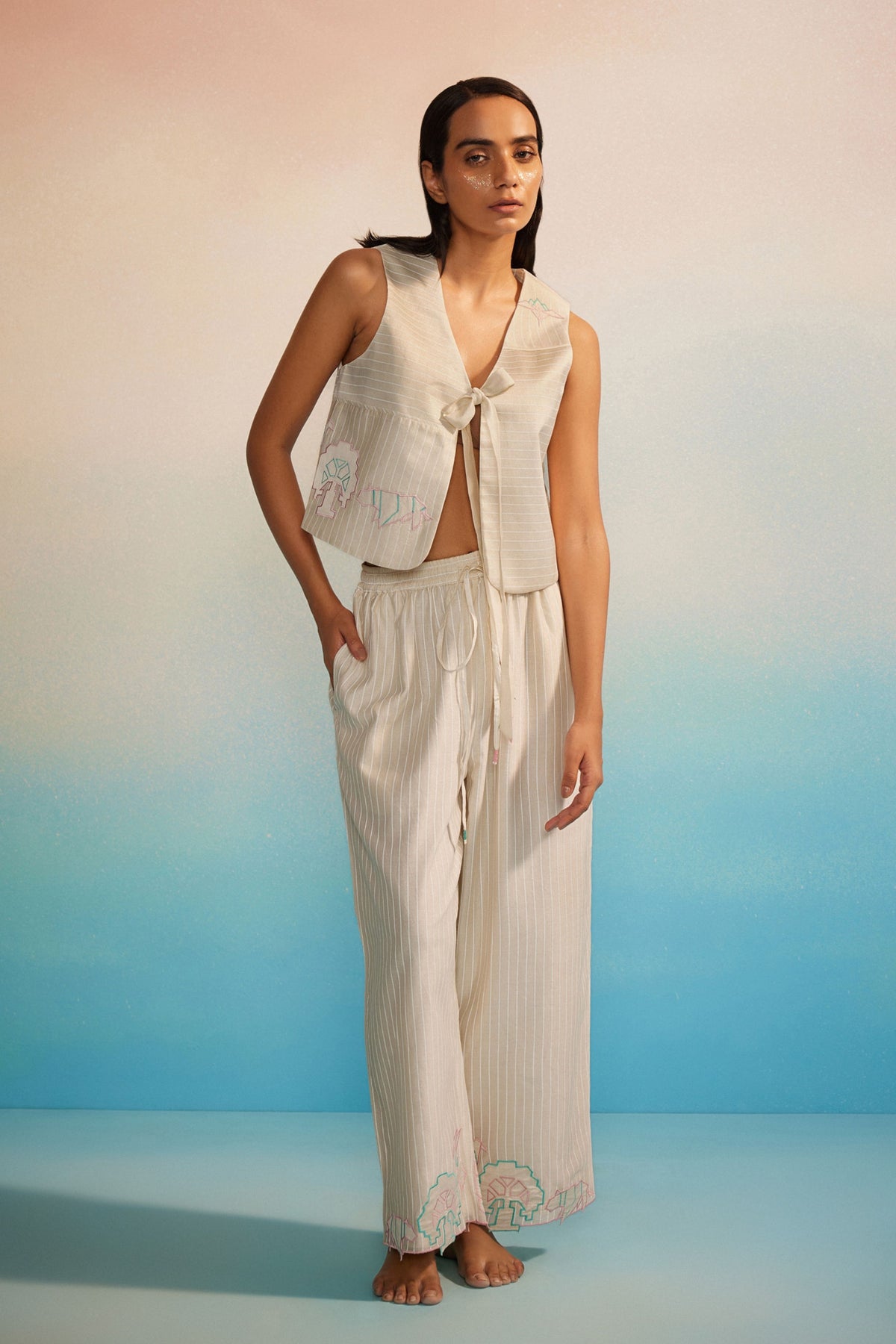 Shiori Appliqué Pants
