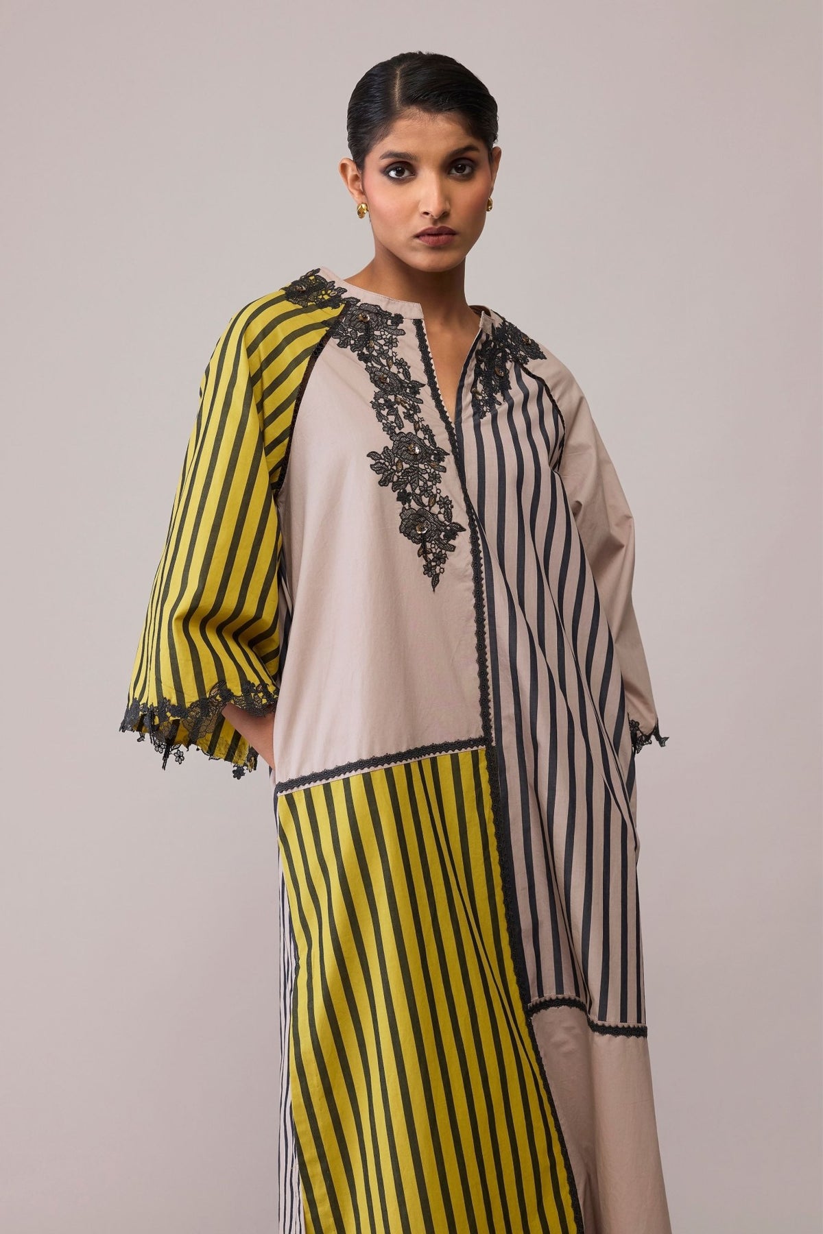 Neesa Mustard Beige Dress