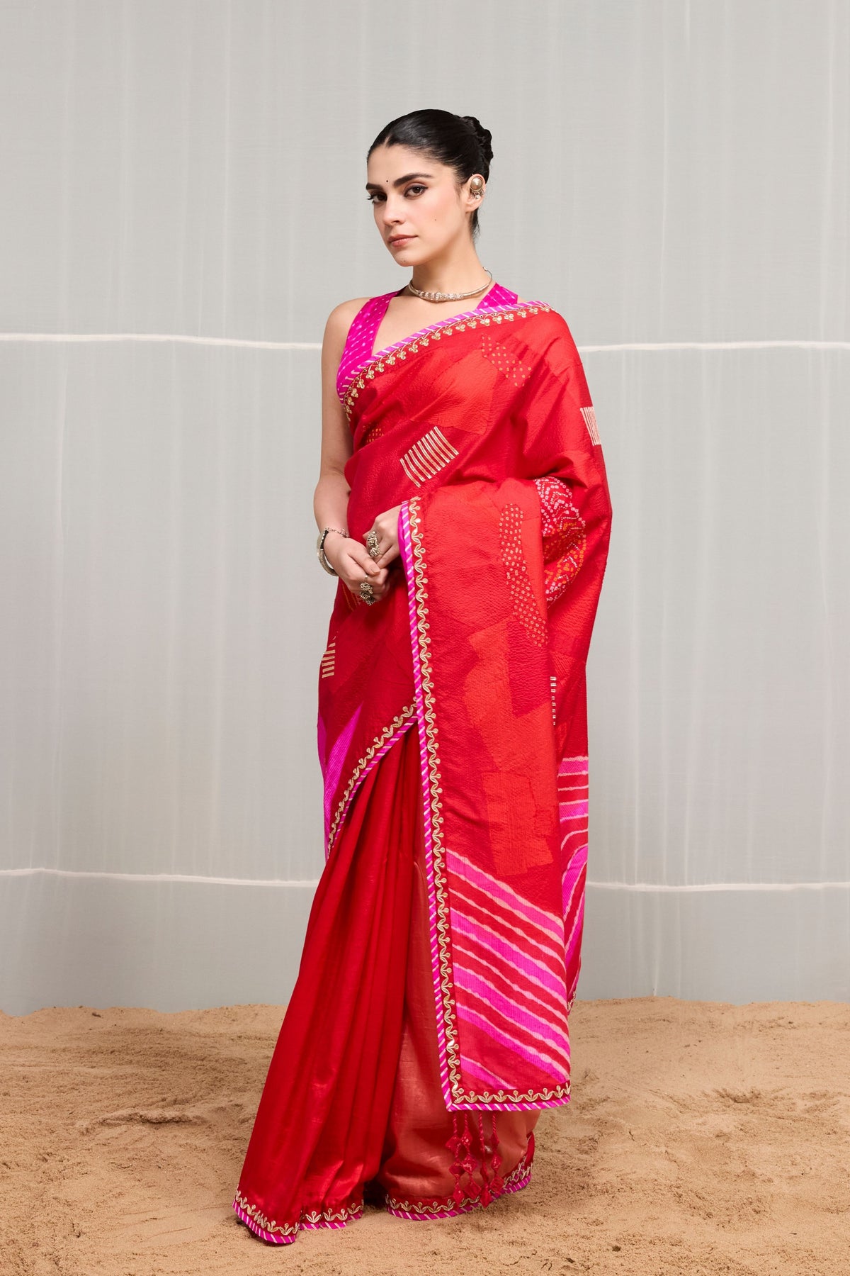 Bandhani Boond Saree
