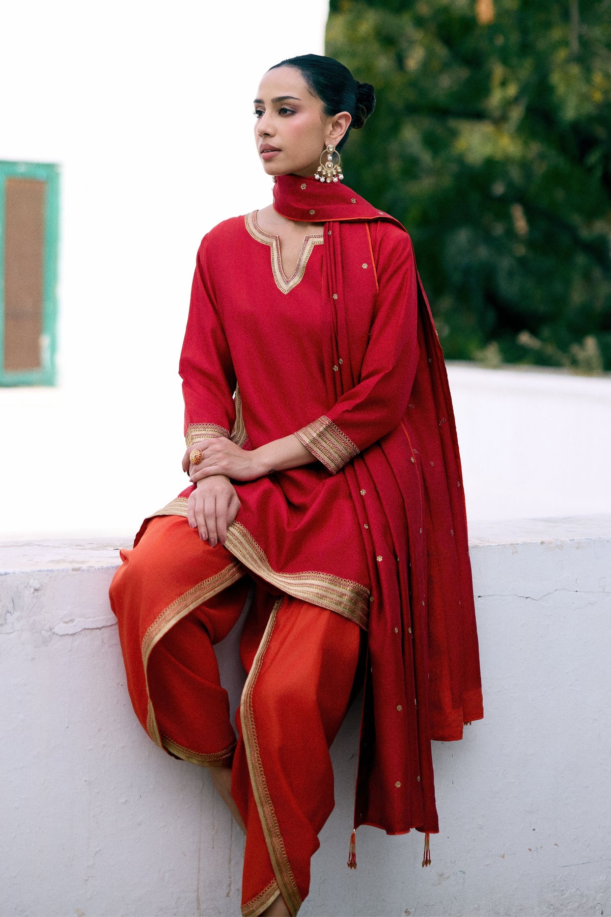 Crimson Tunic Set