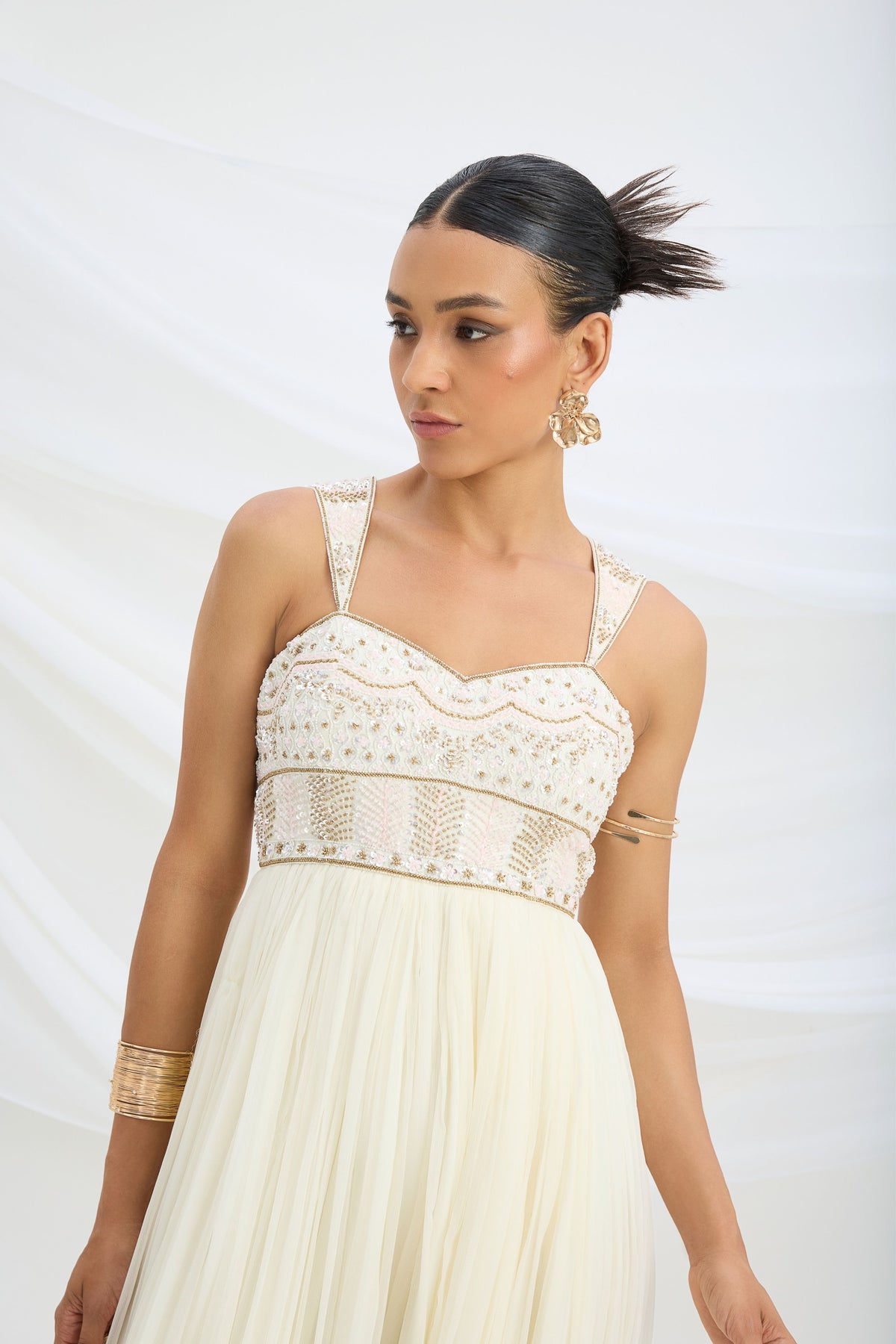 Ivory Embroidered Jumpsuit
