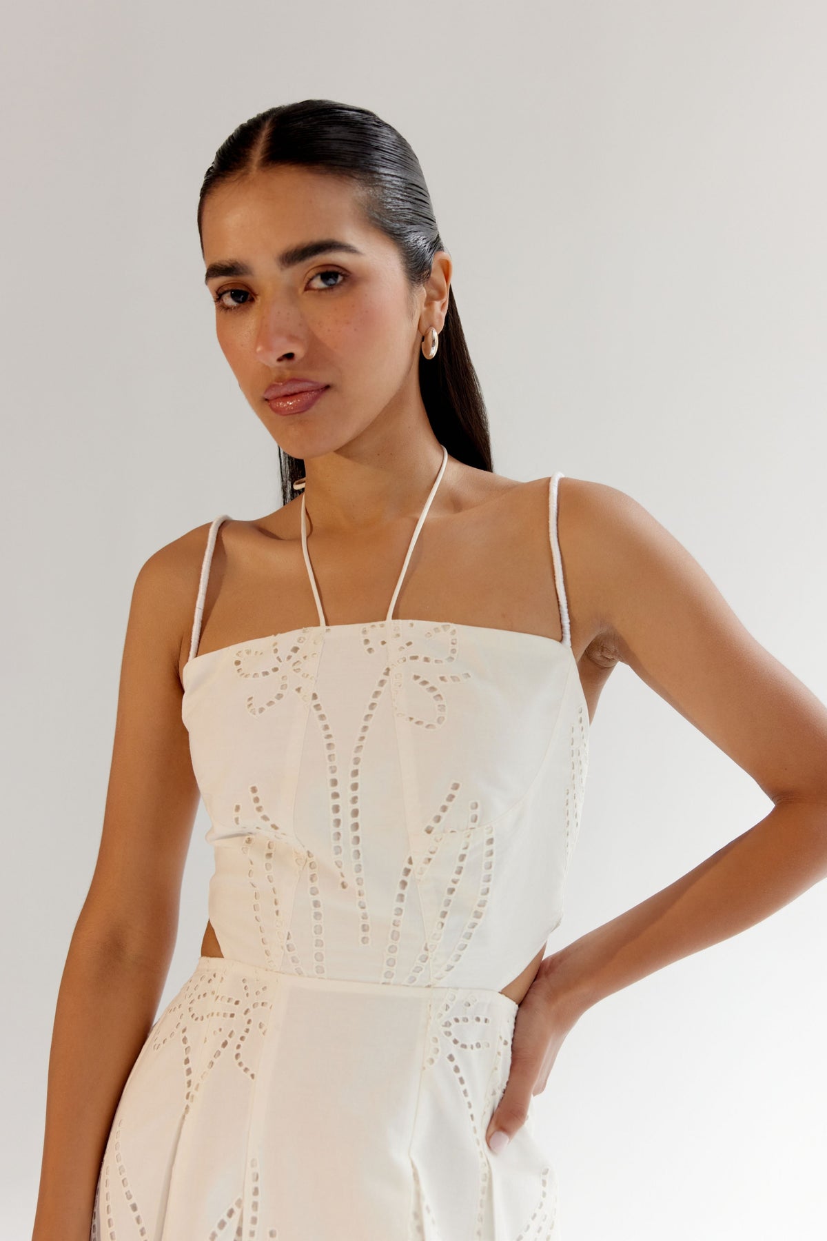 White Ariel Midi Dress