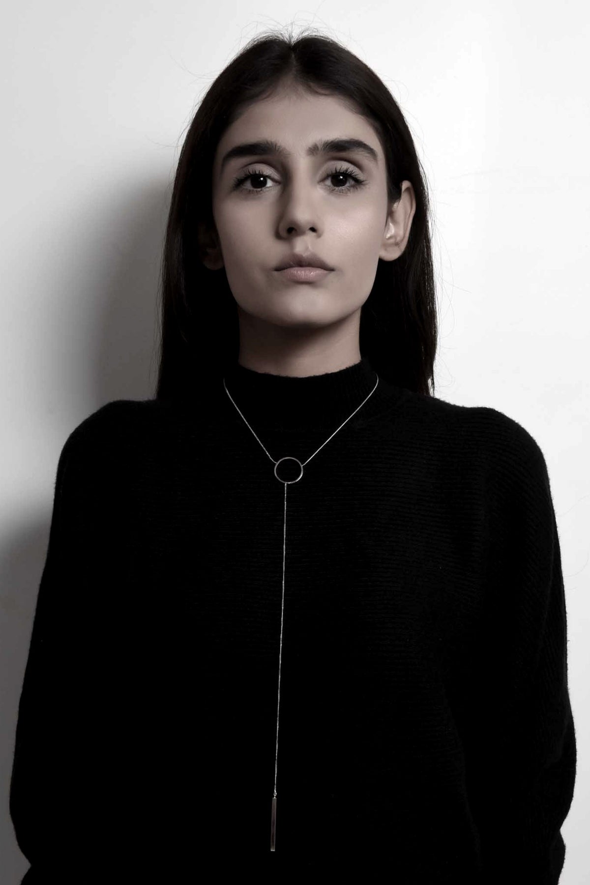 Drop Me A Line Silver Necklace