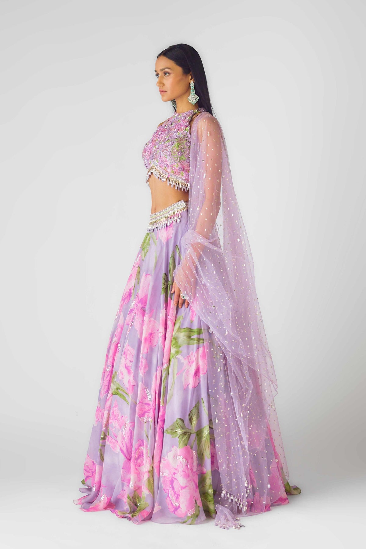 The Mystical Lilacs Lehenga