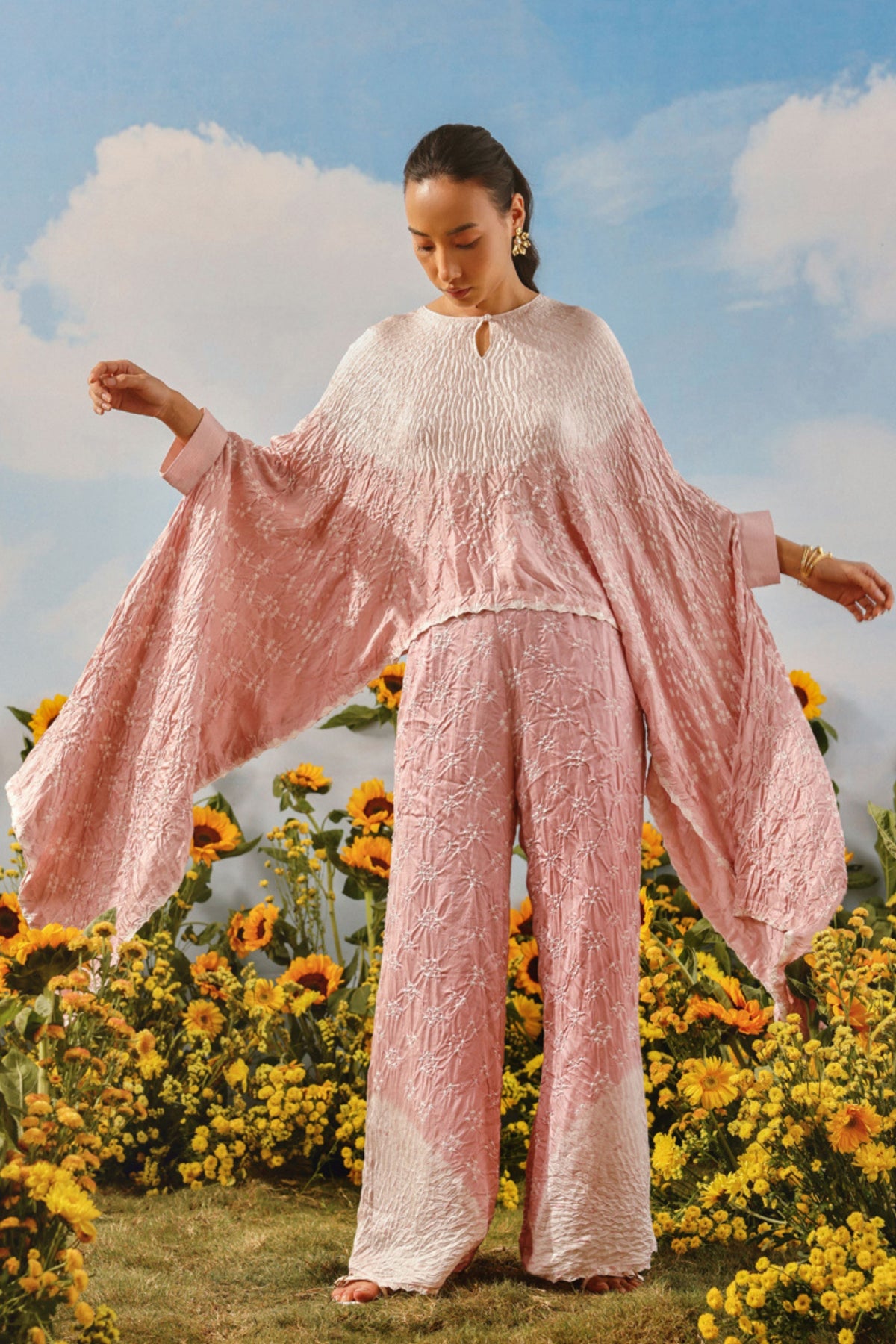 Shibori Bandhani Cape