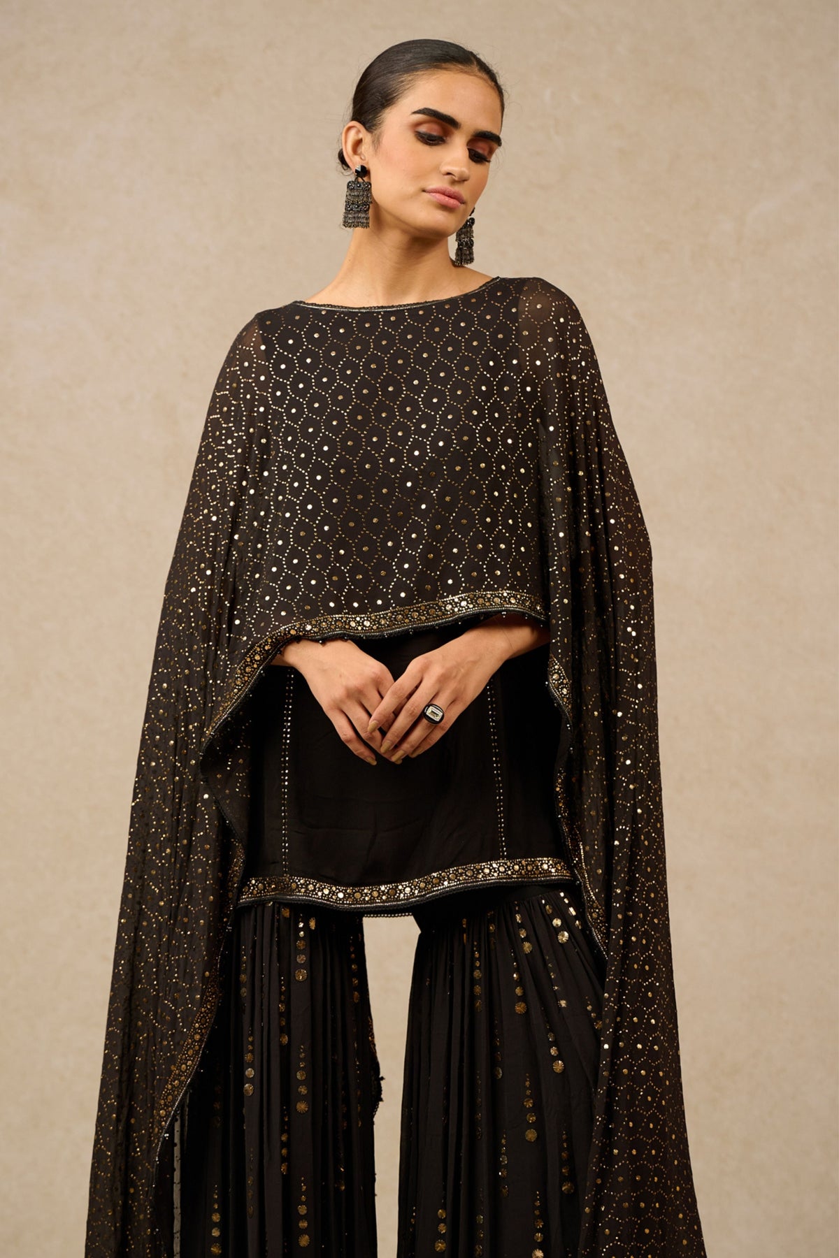 Black Mukaish Sharara