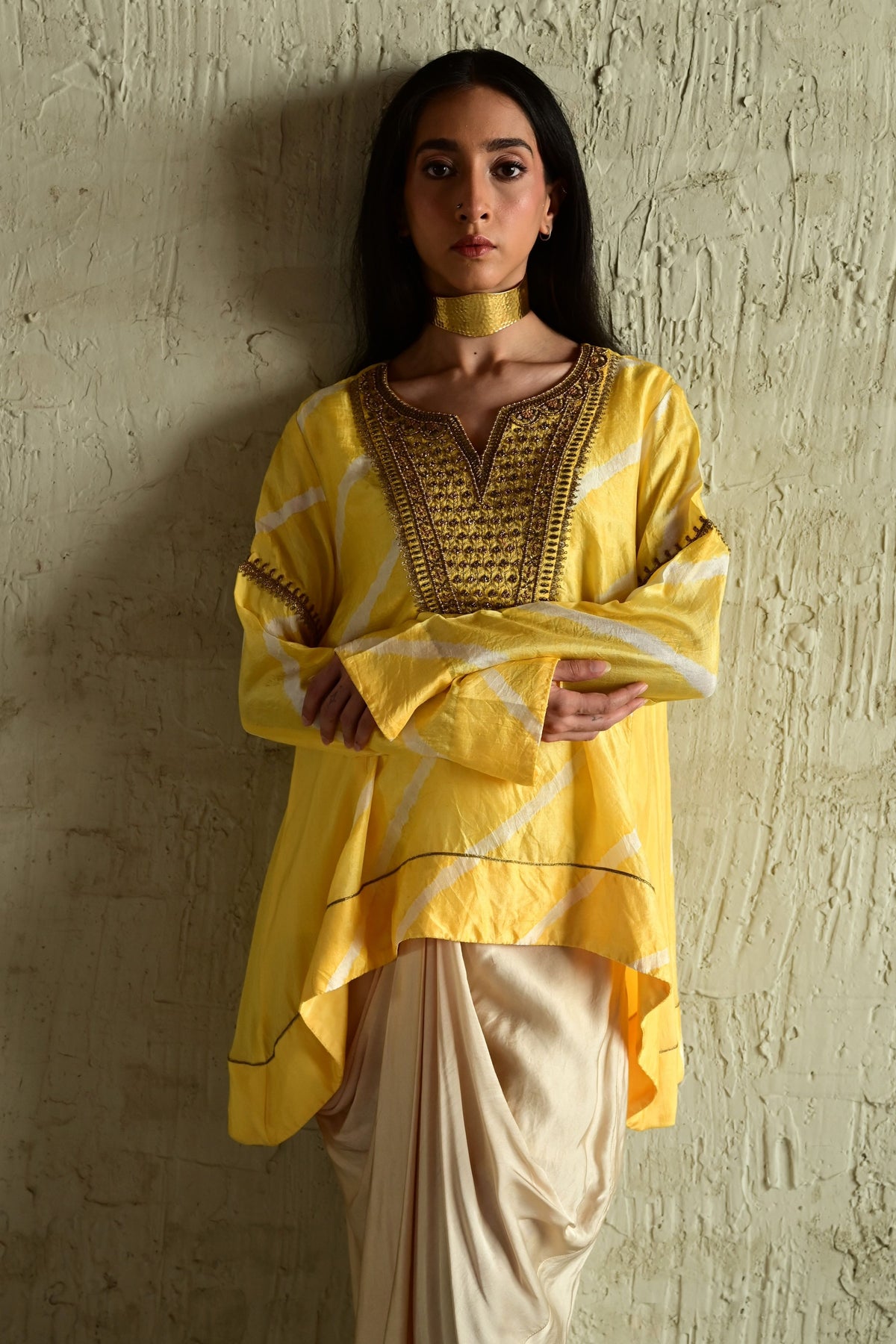 Yellow Leheriya Shabana Set