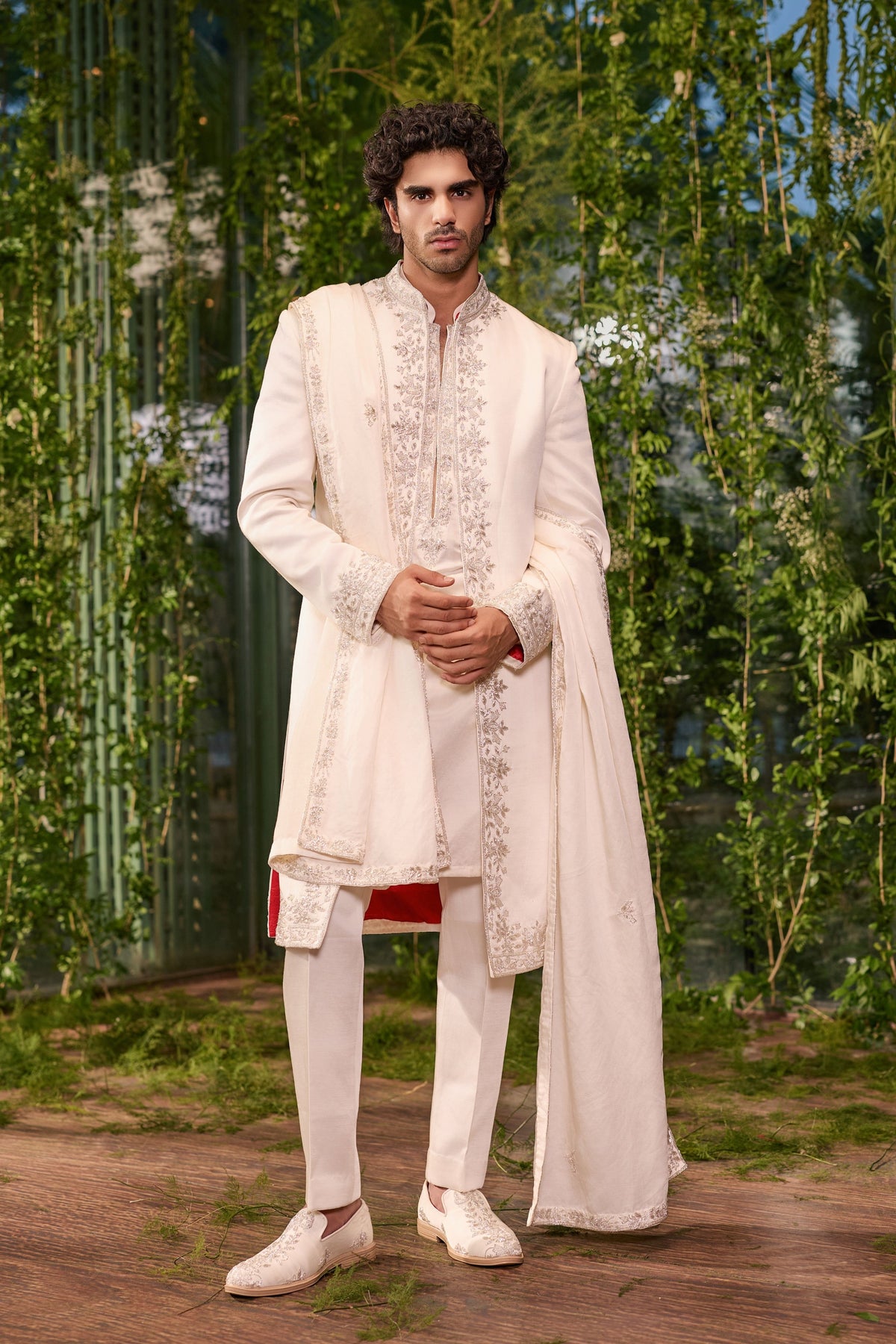Shvet Agni Sherwani Set