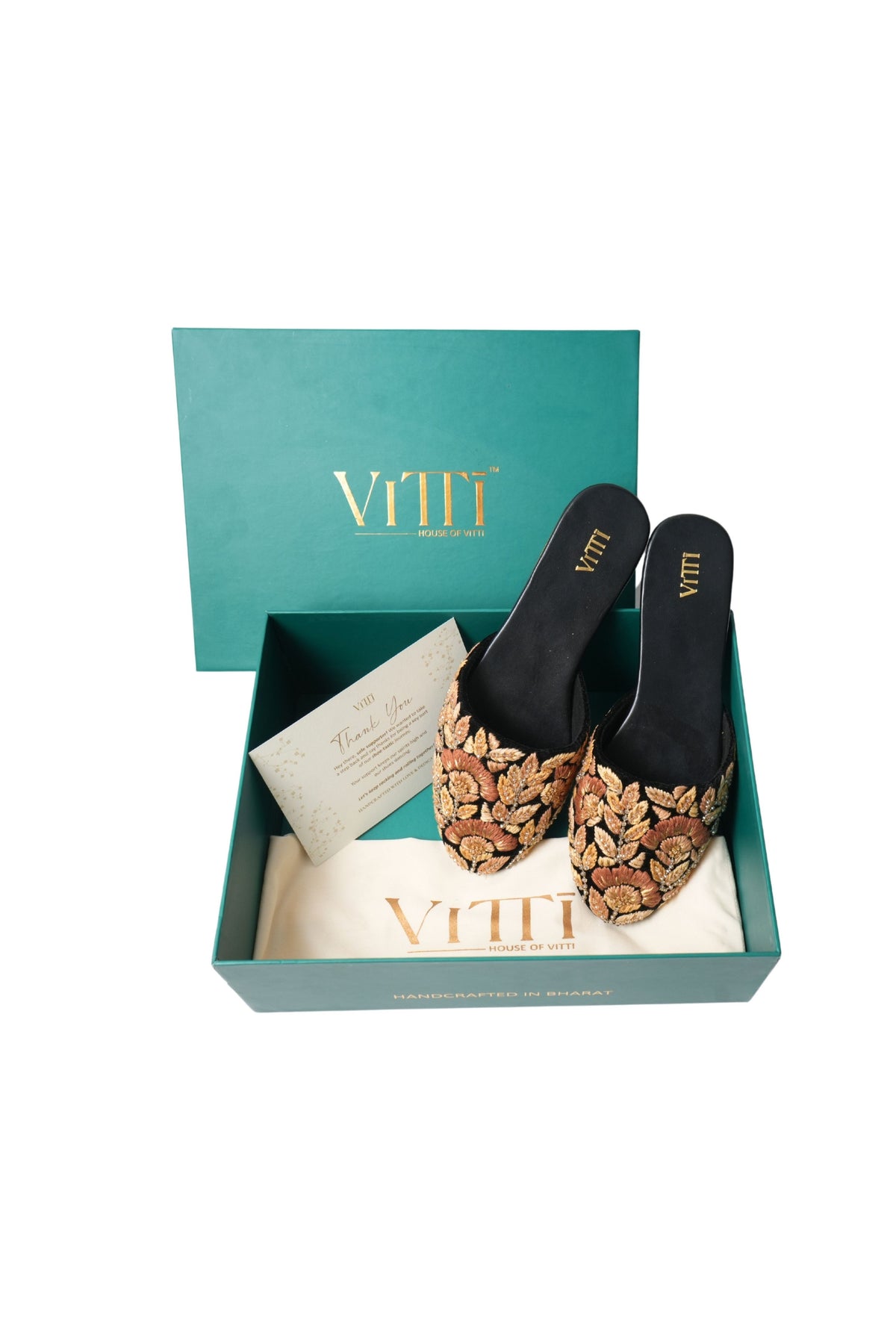 Botanical Bliss Black Mule
