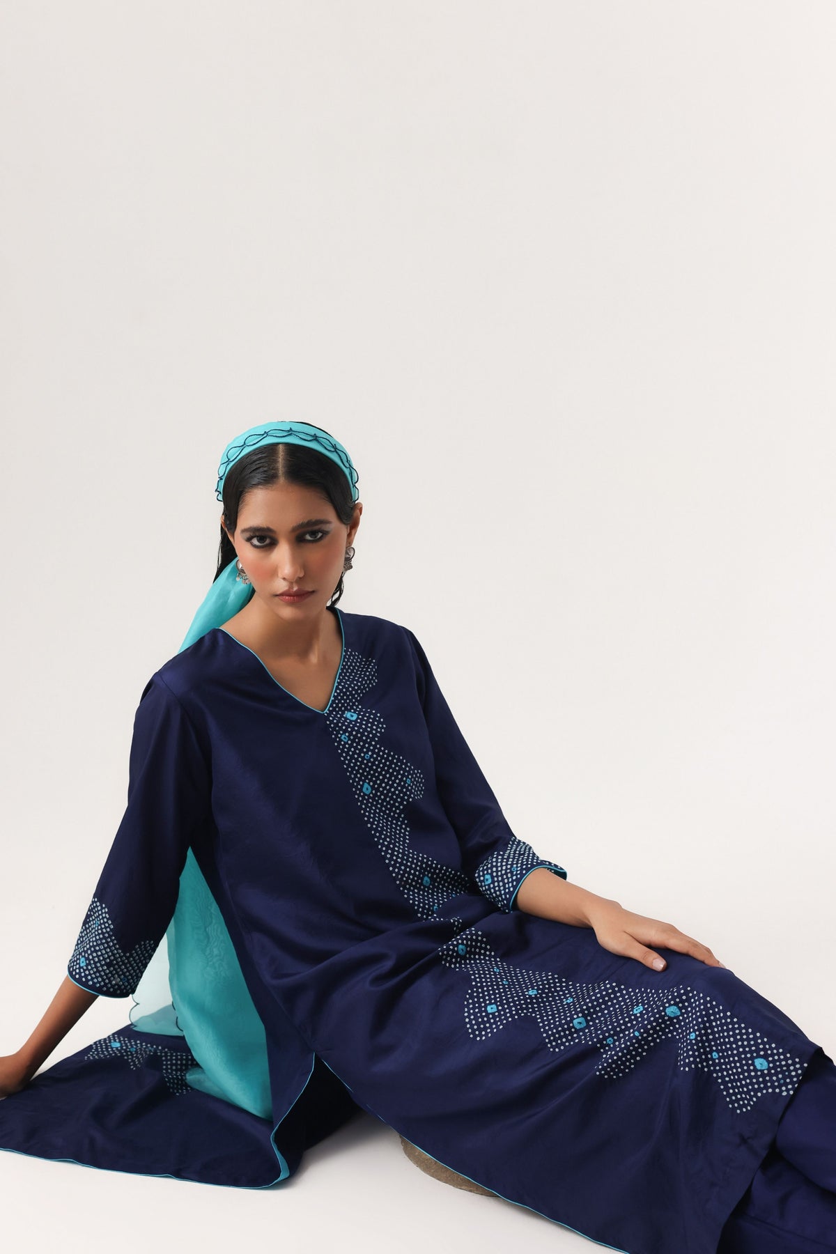 Blue Abstract Kurta Set