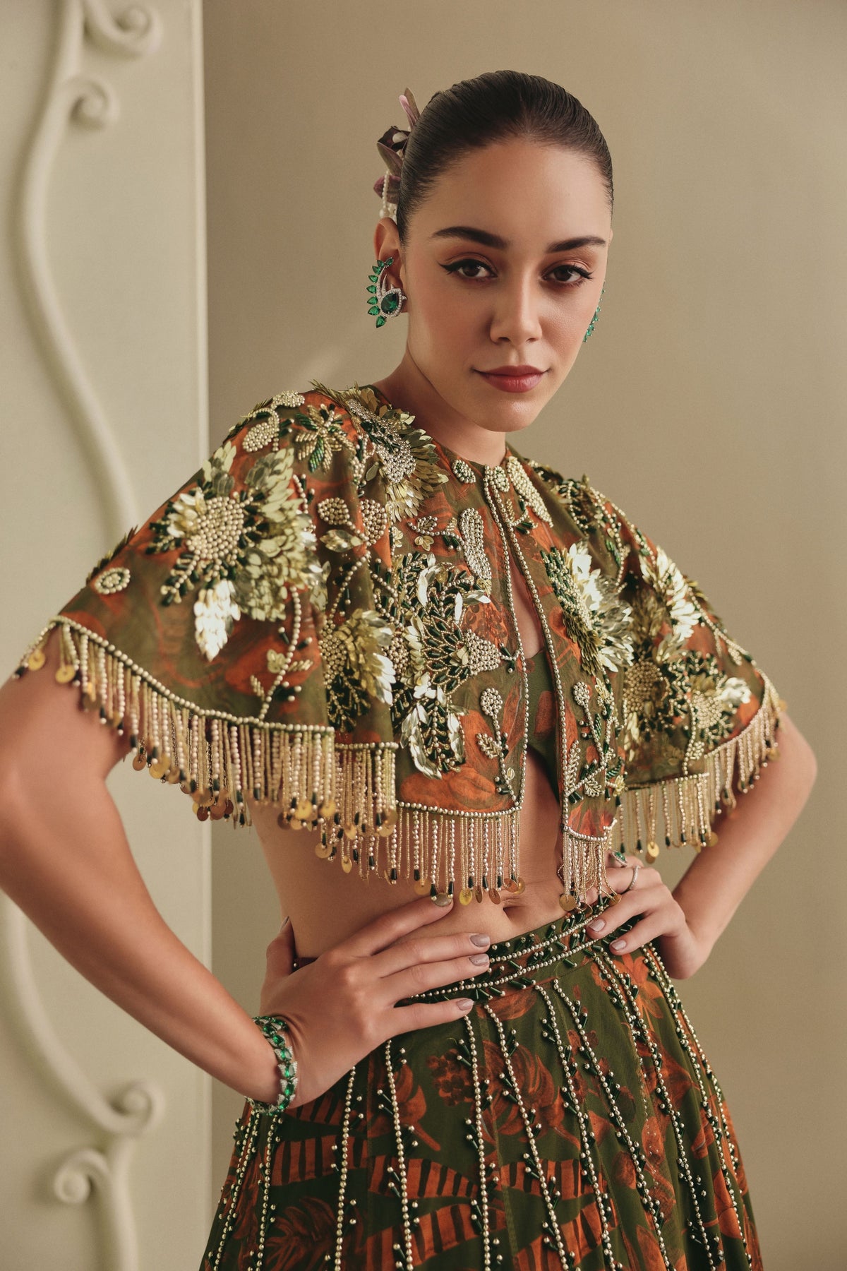 Olive Green Lehenga Set