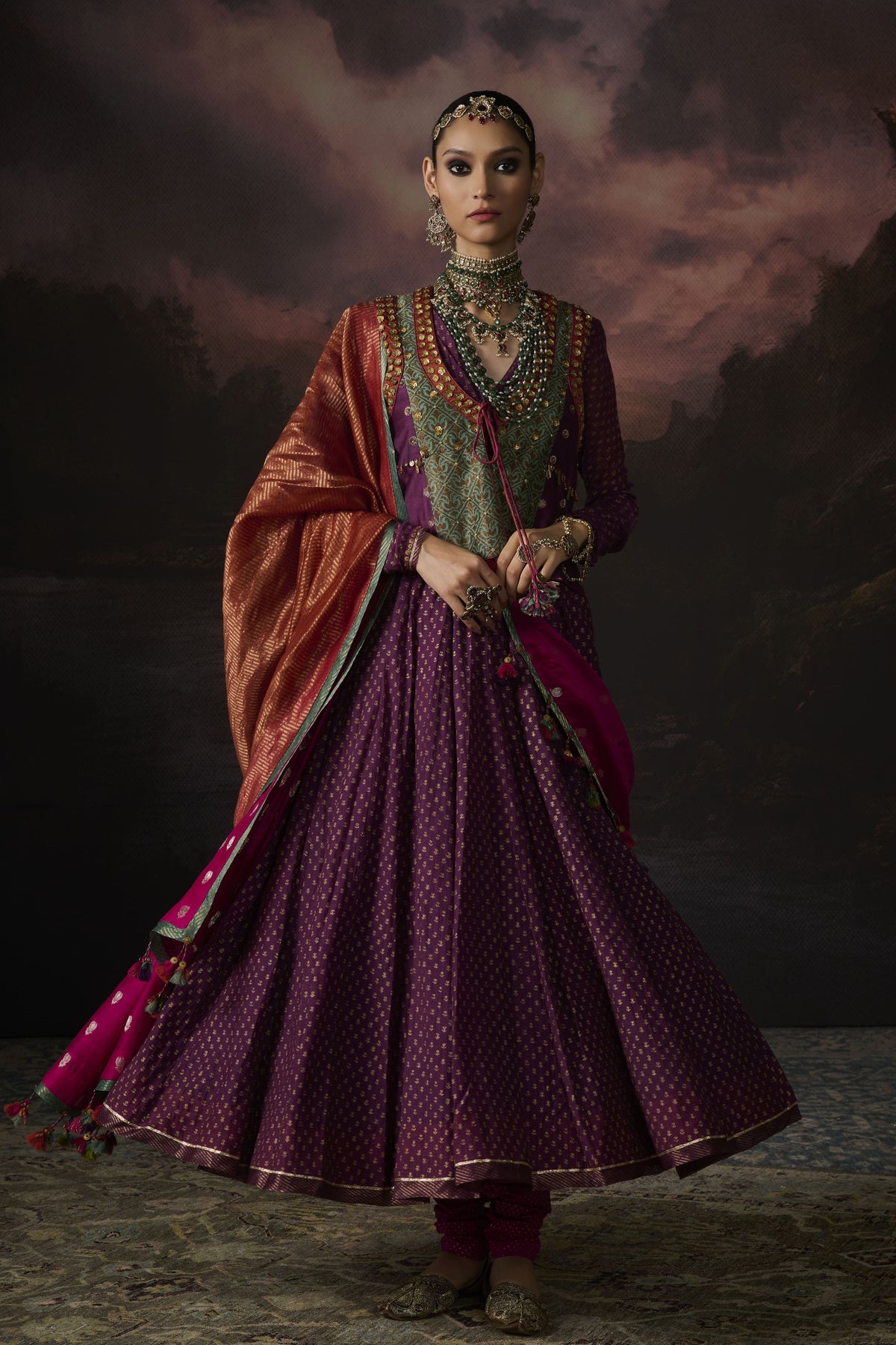 Abeer Gilet Anarkali Set