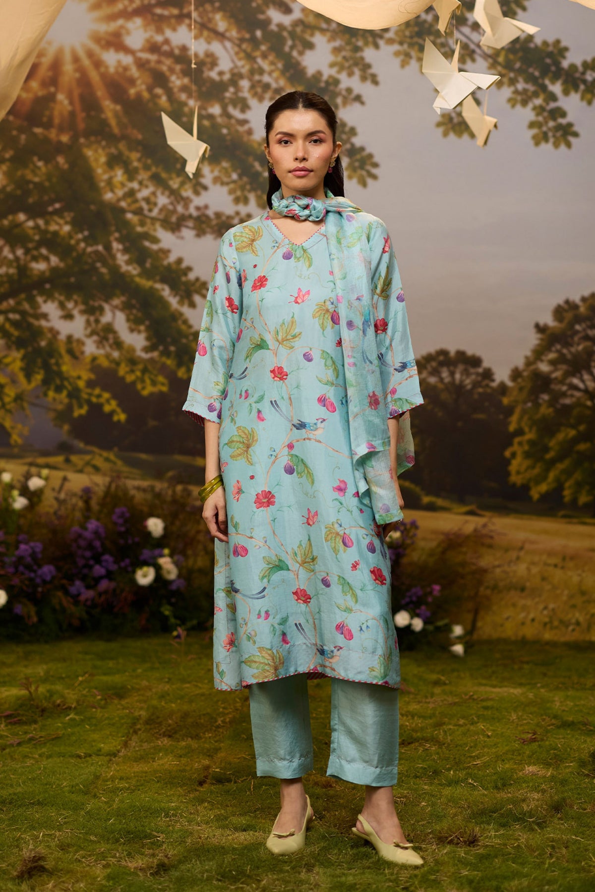Fig n Fable Blue Kurta Set
