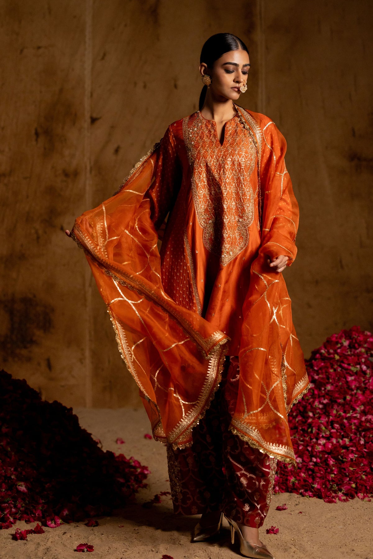 Rust Dupatta