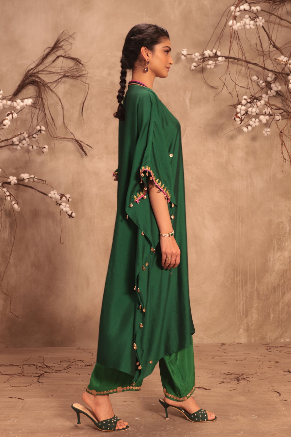 Green Kaftan Set