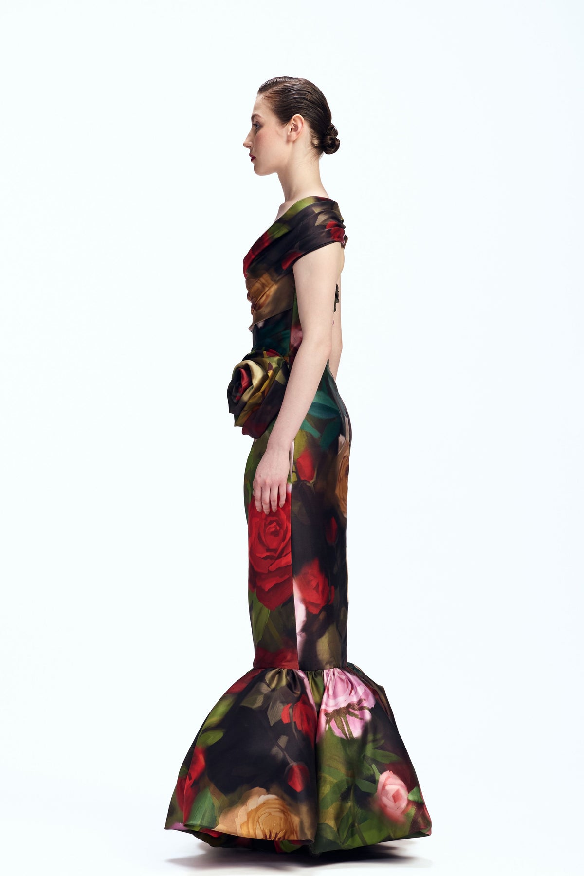 Off Shoulder Draped Gown