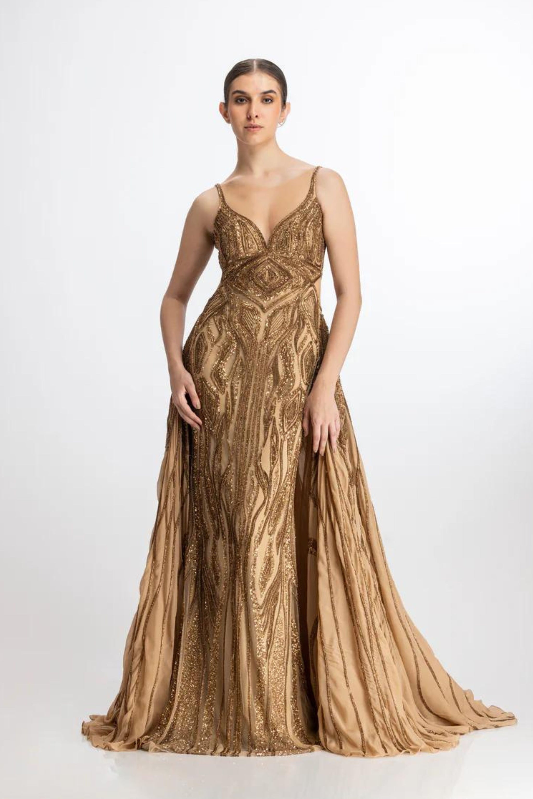antique gold dress Taormina Dress