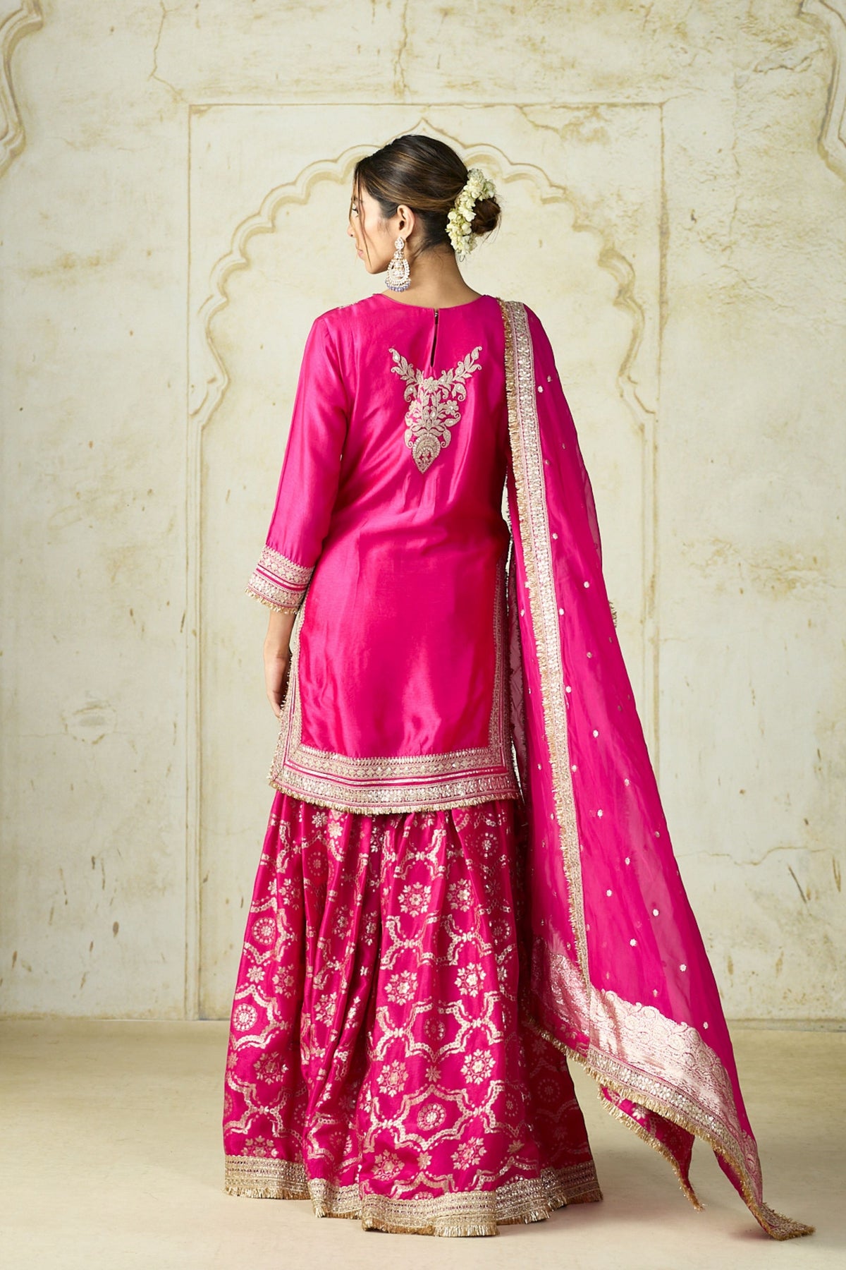 Rani Ameena Sharara Set