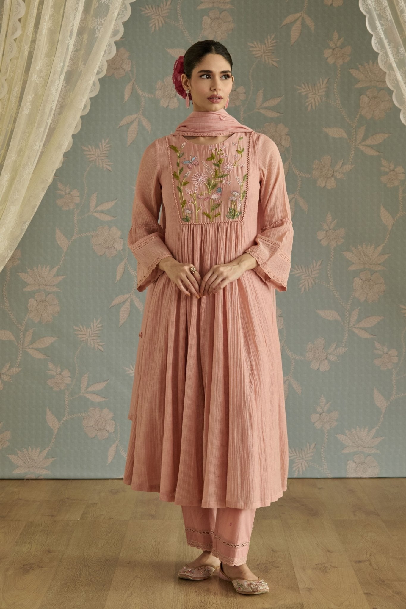 Pink Sairah Tunic Set - Kritika Dawar - Elahe