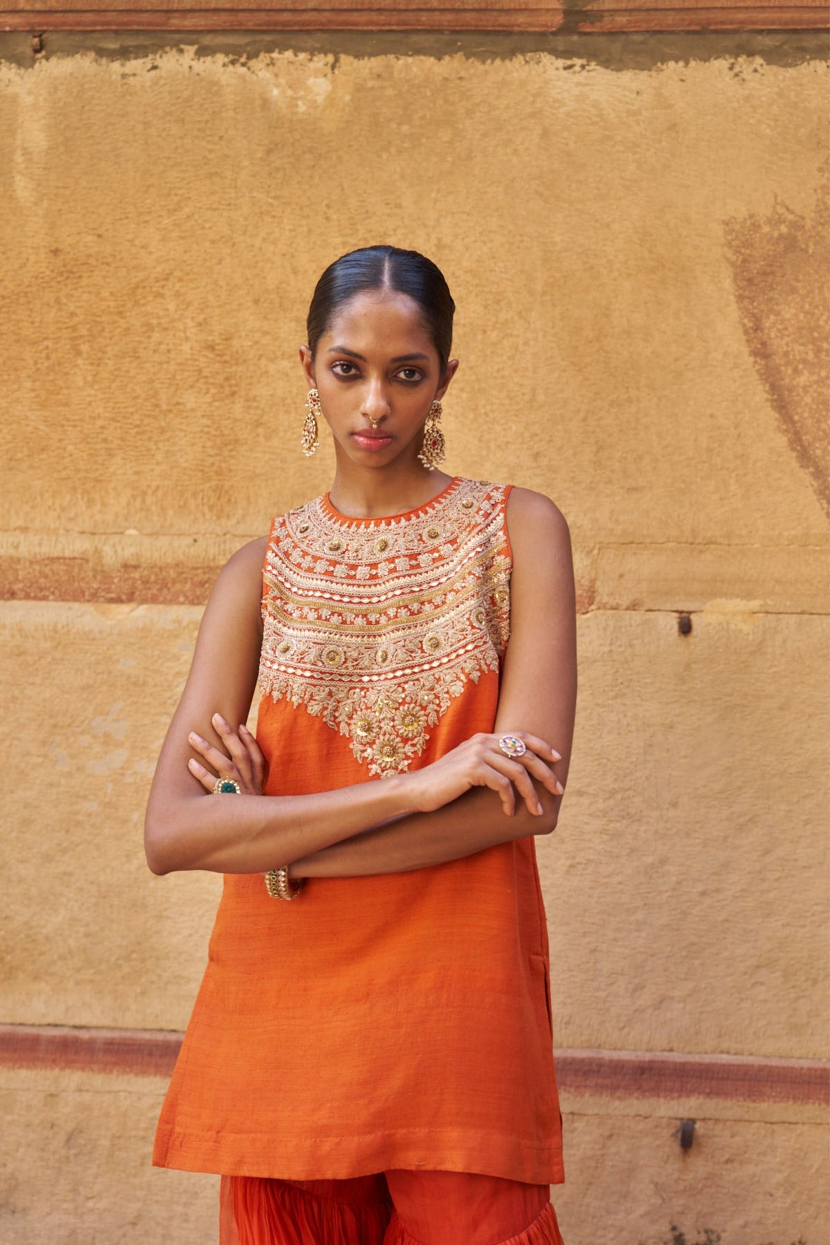 Kesariya Sharara Set